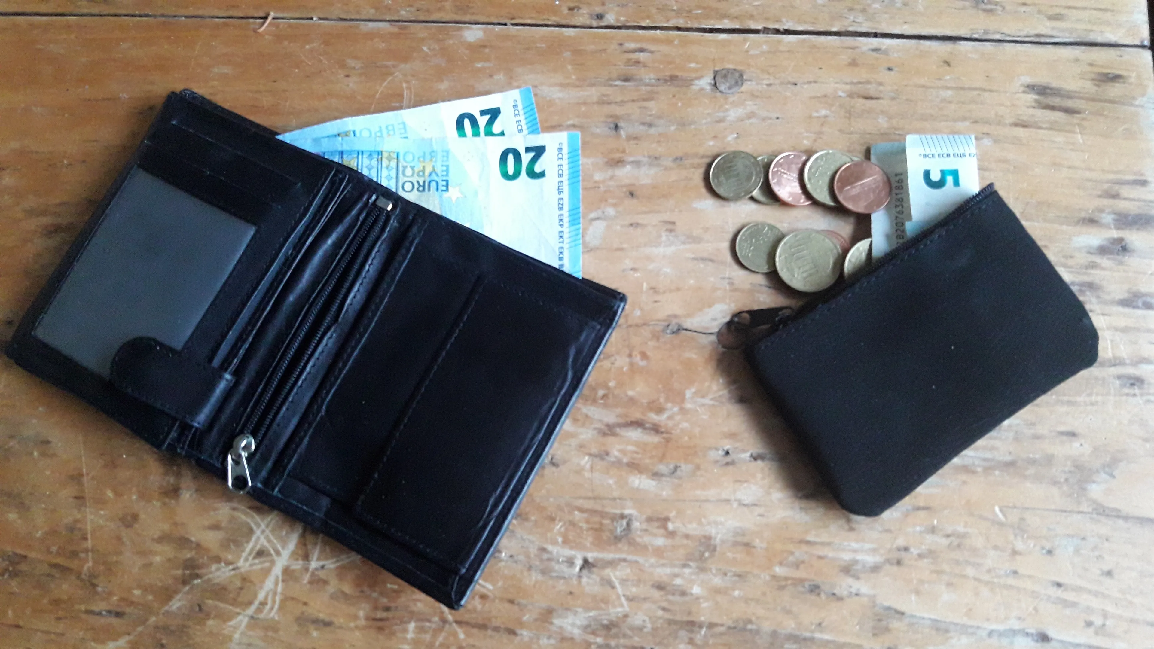 foto potemonnee en beurs