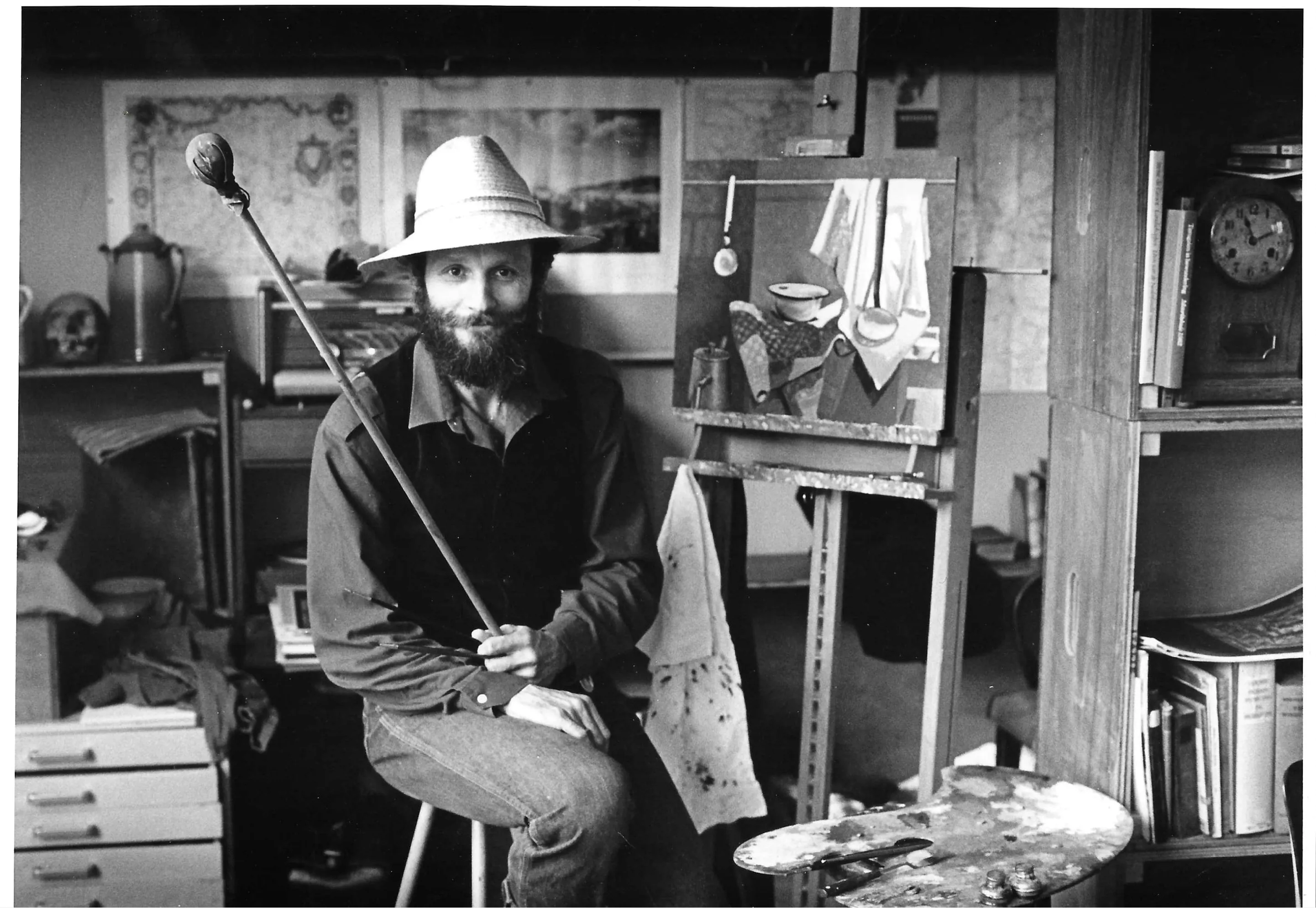 henri bol in zijn atelier in huize padua boekel foto egbert van zon
