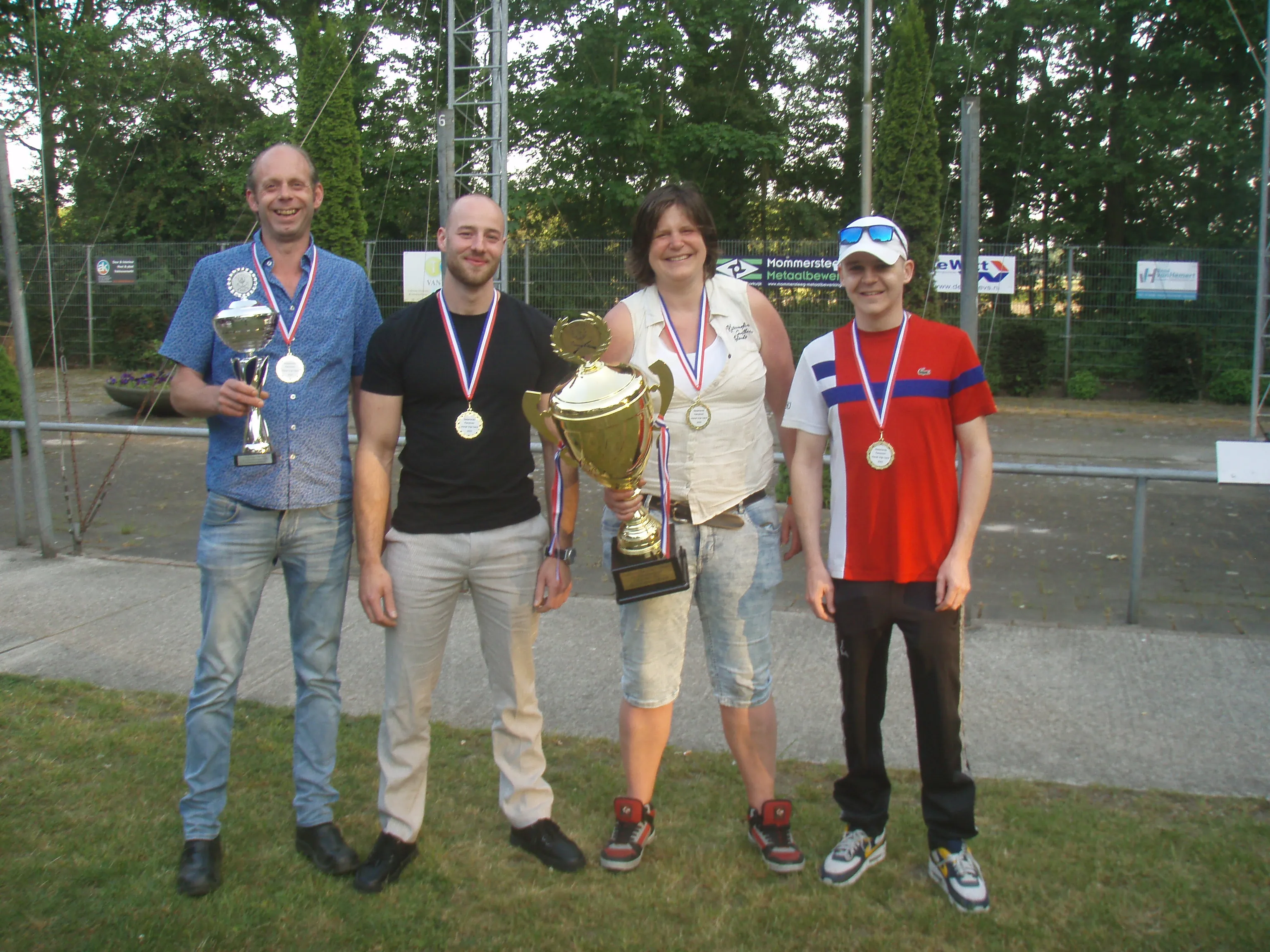 het winnende viertal marco chris melissa en alex