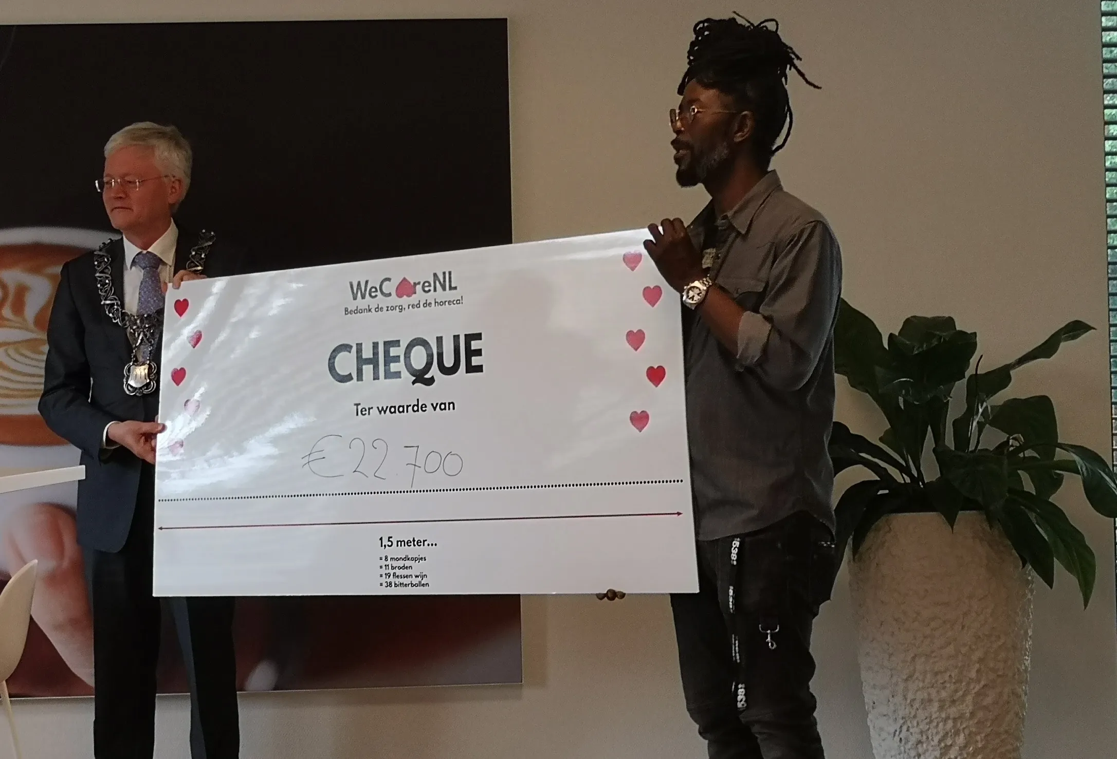 kenny b en theo weterings cheque wecarenl