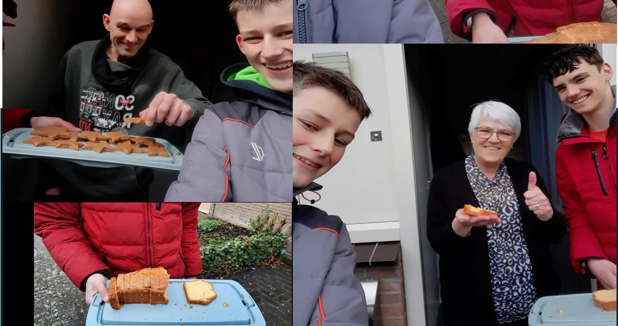 la iker kuijs en sven van engelen koekjes bakken voor ouderen foto collage a3c mag