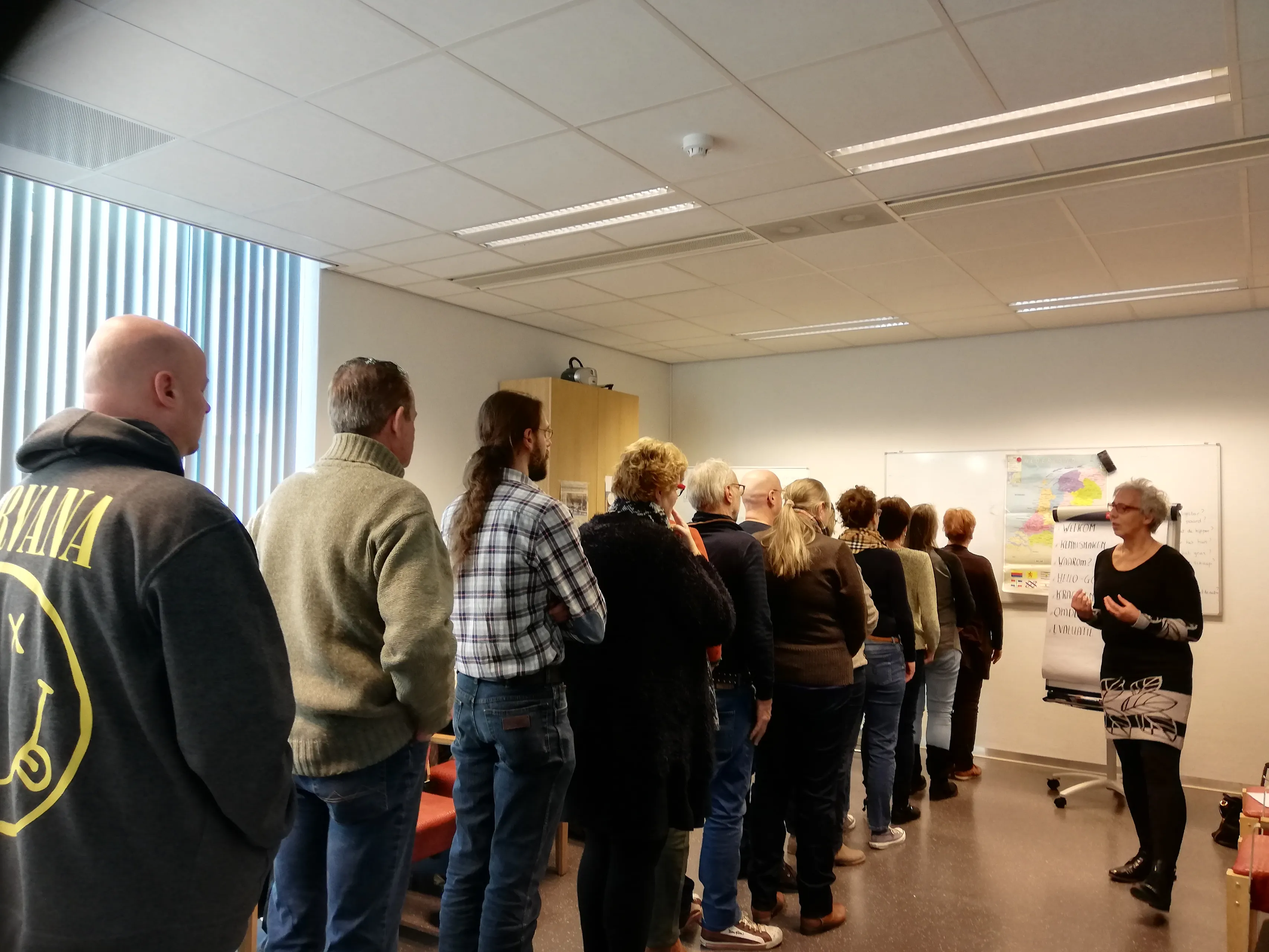 oefening van workshop gegeven door wilma wajon