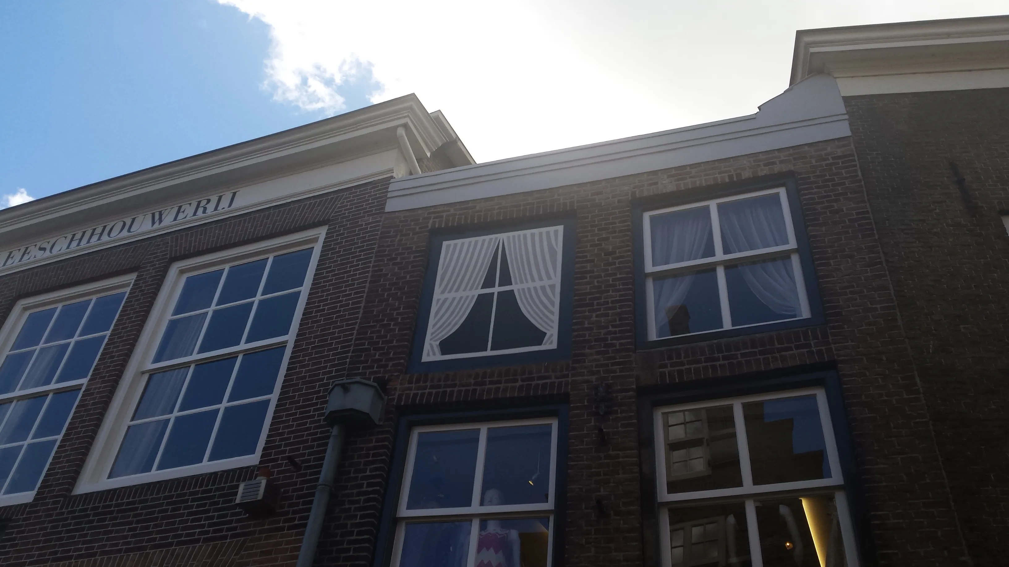 zondagmiddagwandeling geschilderd raam25