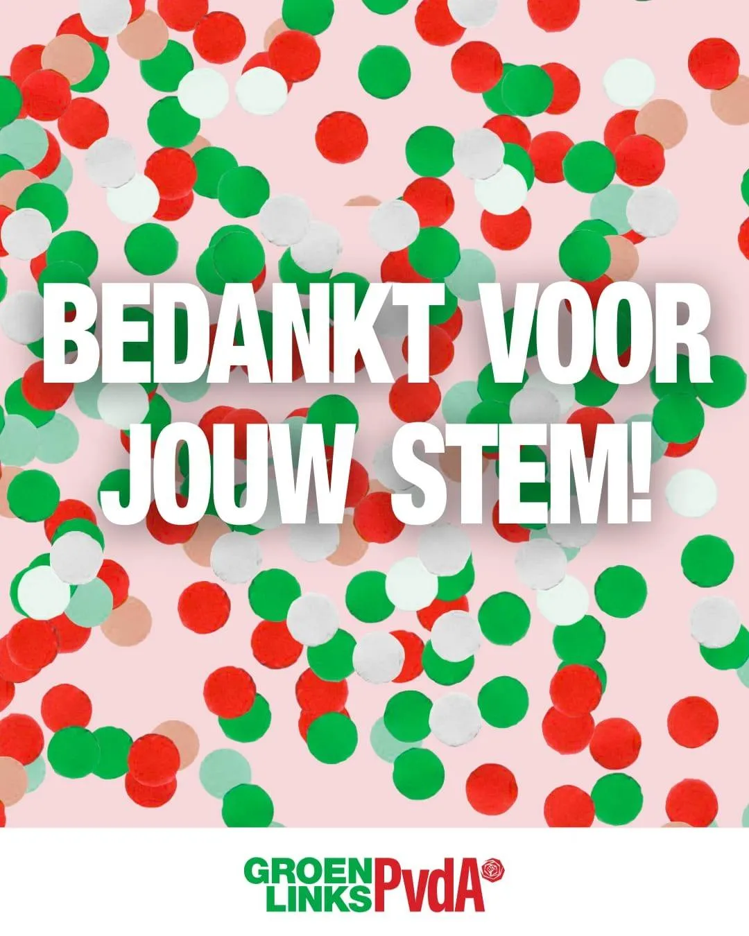 bedankt voor jouw stem