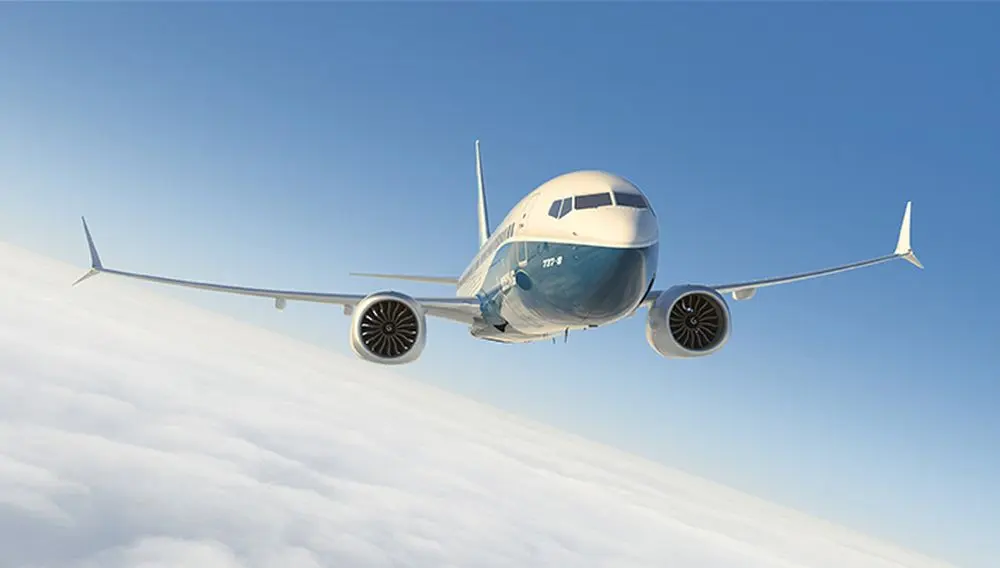 boeing 737max8 737 max 8 front nose of airplane full 06