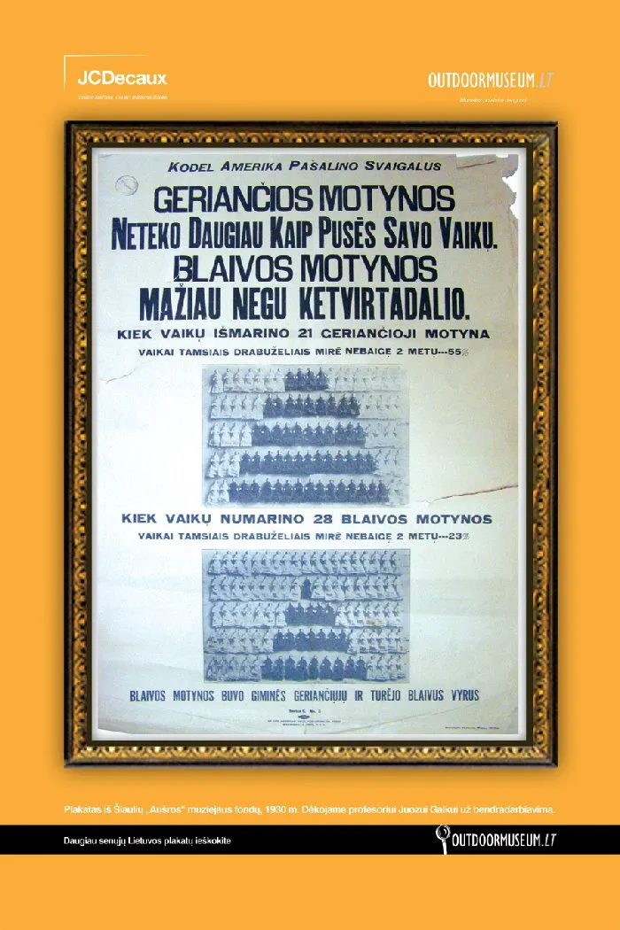 Istoriniai reklaminiai plakatai Kaune - Geriančios motynos