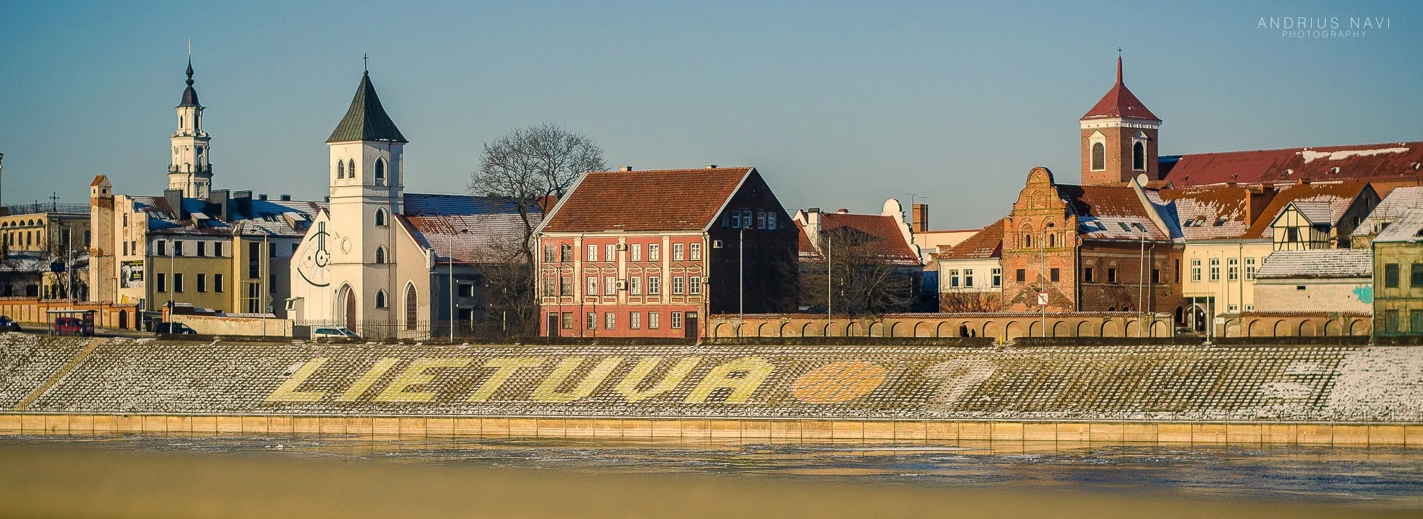 Kauno senamiestis iš Aleksoto kranto