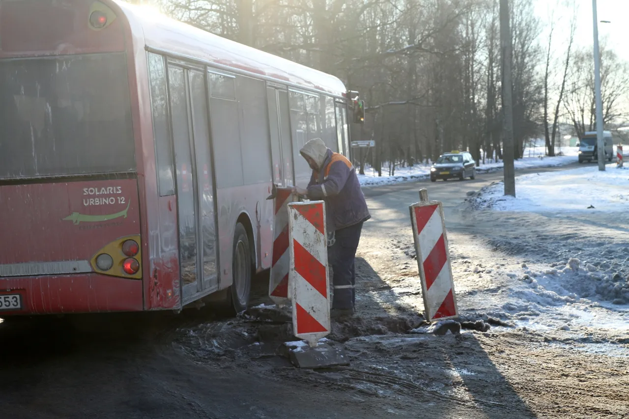 Verkių gatvė tapo čiuožykla