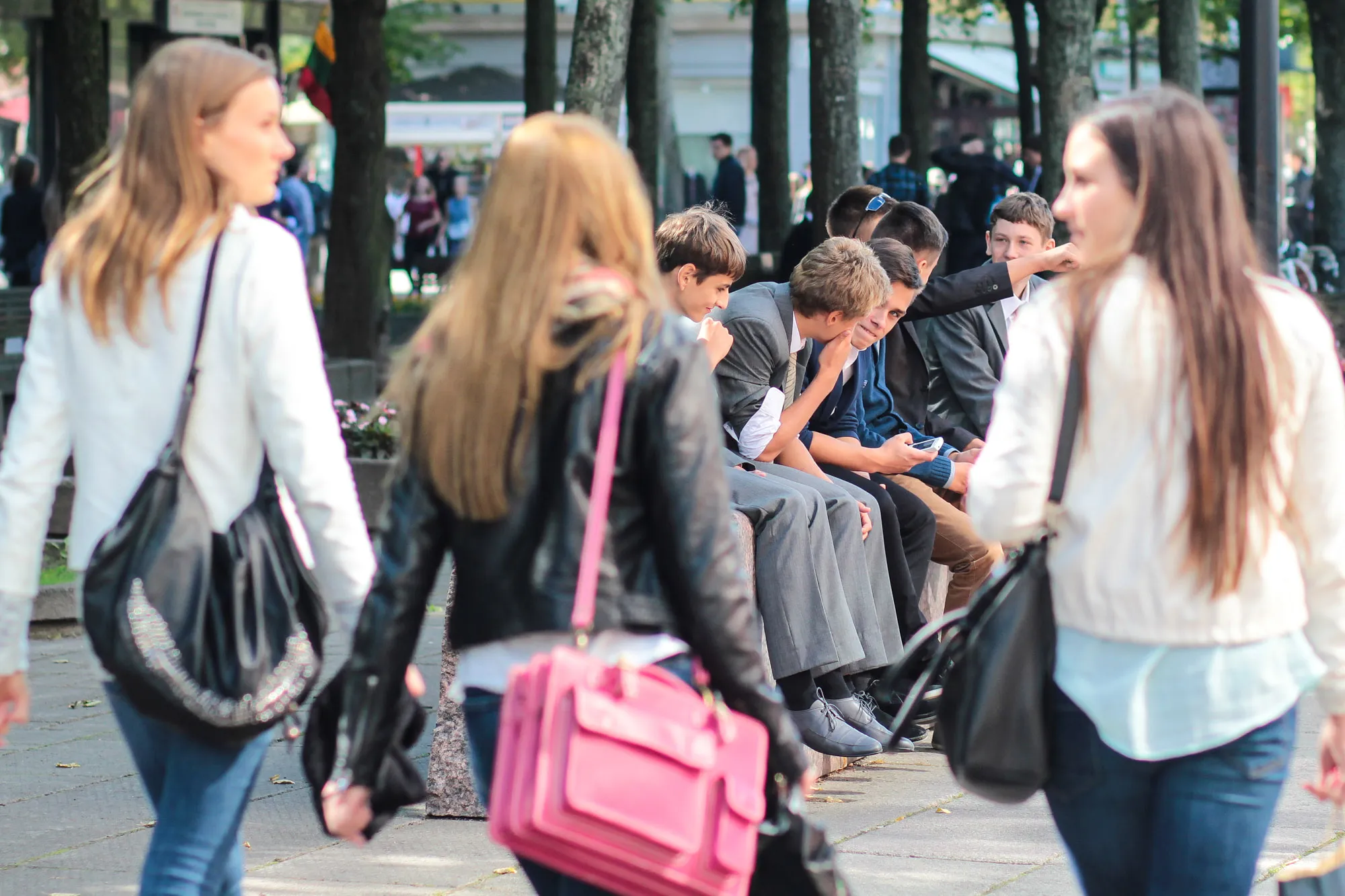 Rugsėjo 1-osios šurmulys miesto centre