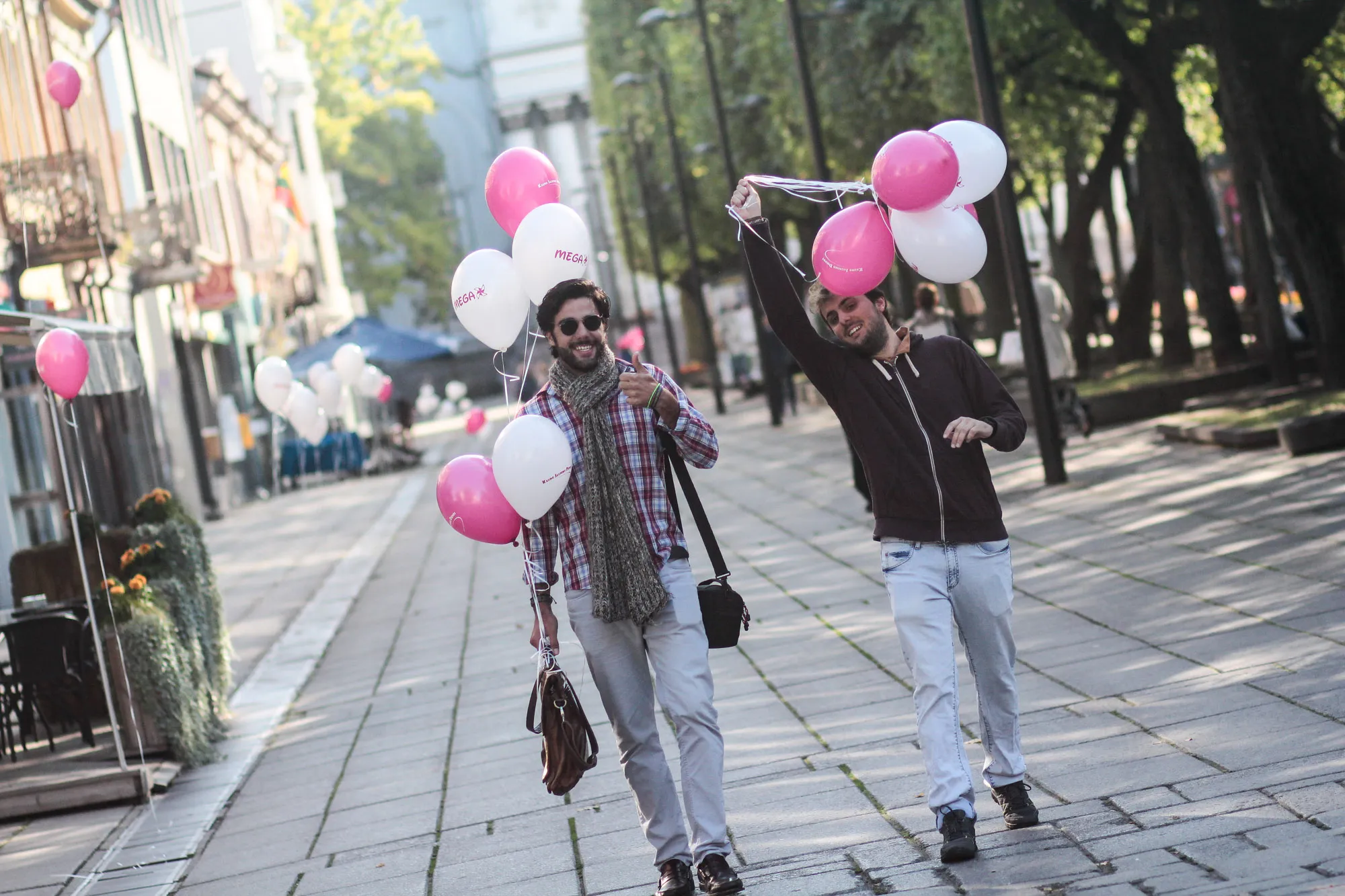 Kauniečiai džiaugiasi balionais