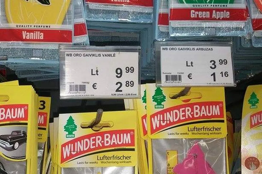 Automobilinių kvapų kainos "Rimi"