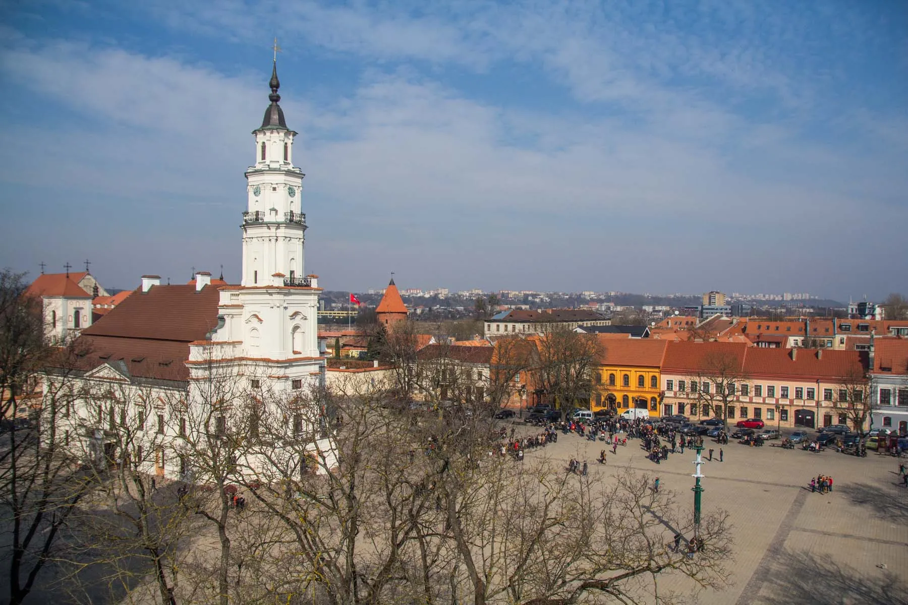 Kauno panorama nuo Jėzuitų vienuolyno stogo