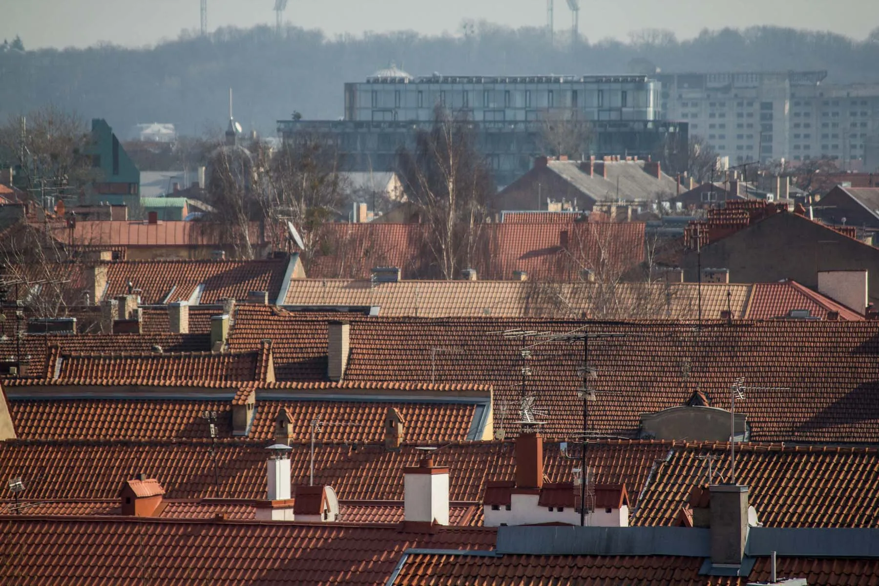 Kauno panorama nuo Jėzuitų vienuolyno stogo
