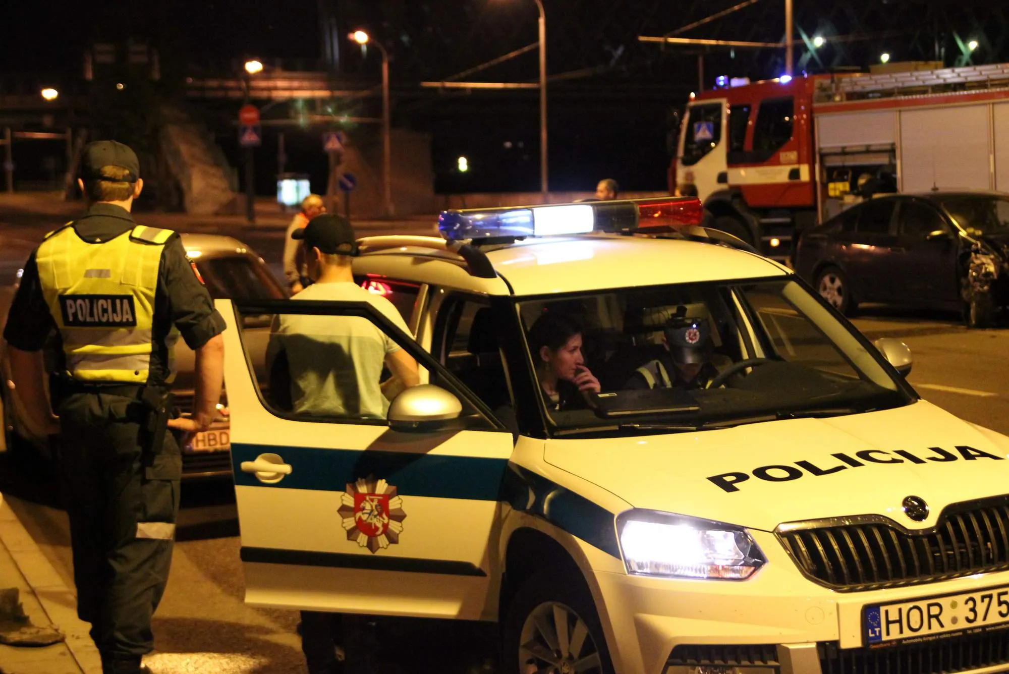 Avarija ties naujuoju šviesoforu Karaliaus Mindaugo prospekte