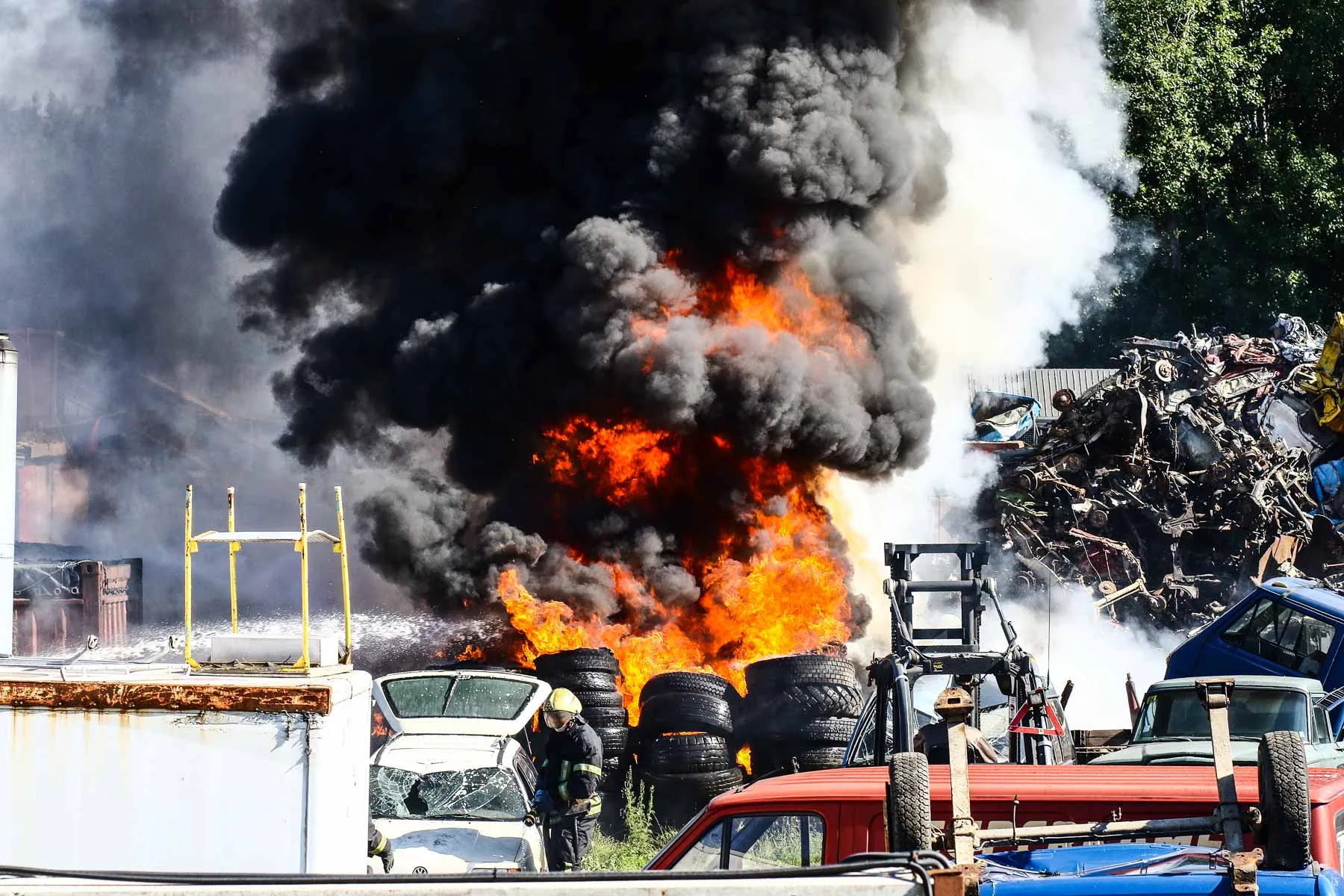 Gaisras metalo supirktuvėje