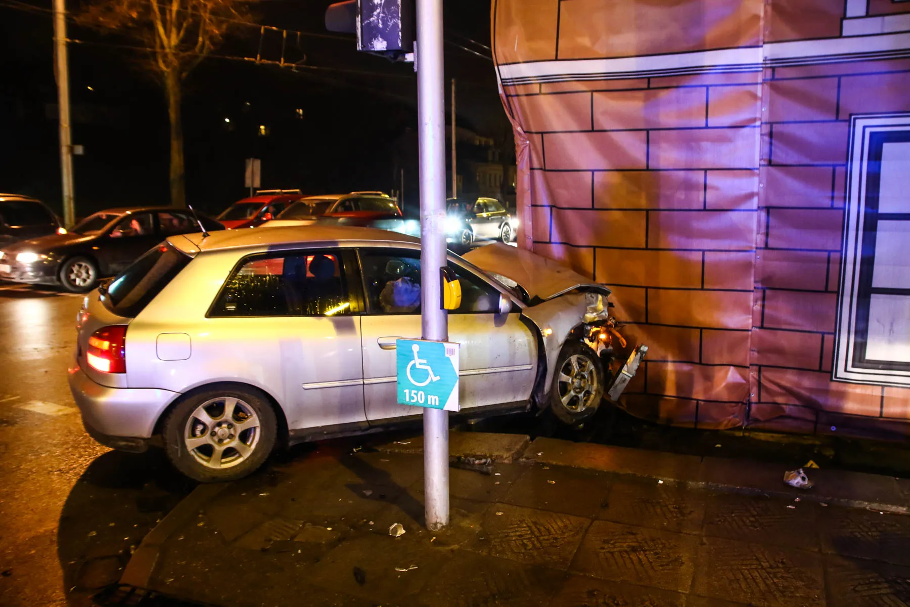 Avarija Šv. Gertrūdos ir Gimnazijos gatvių sankryžoje