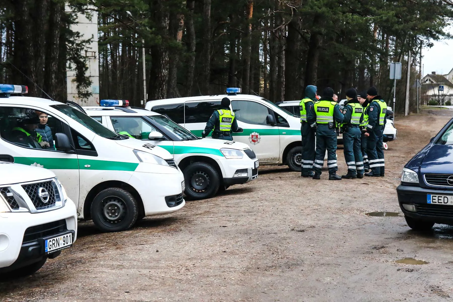 Rytis policijos reidas Giraitėje ir Romainiuose