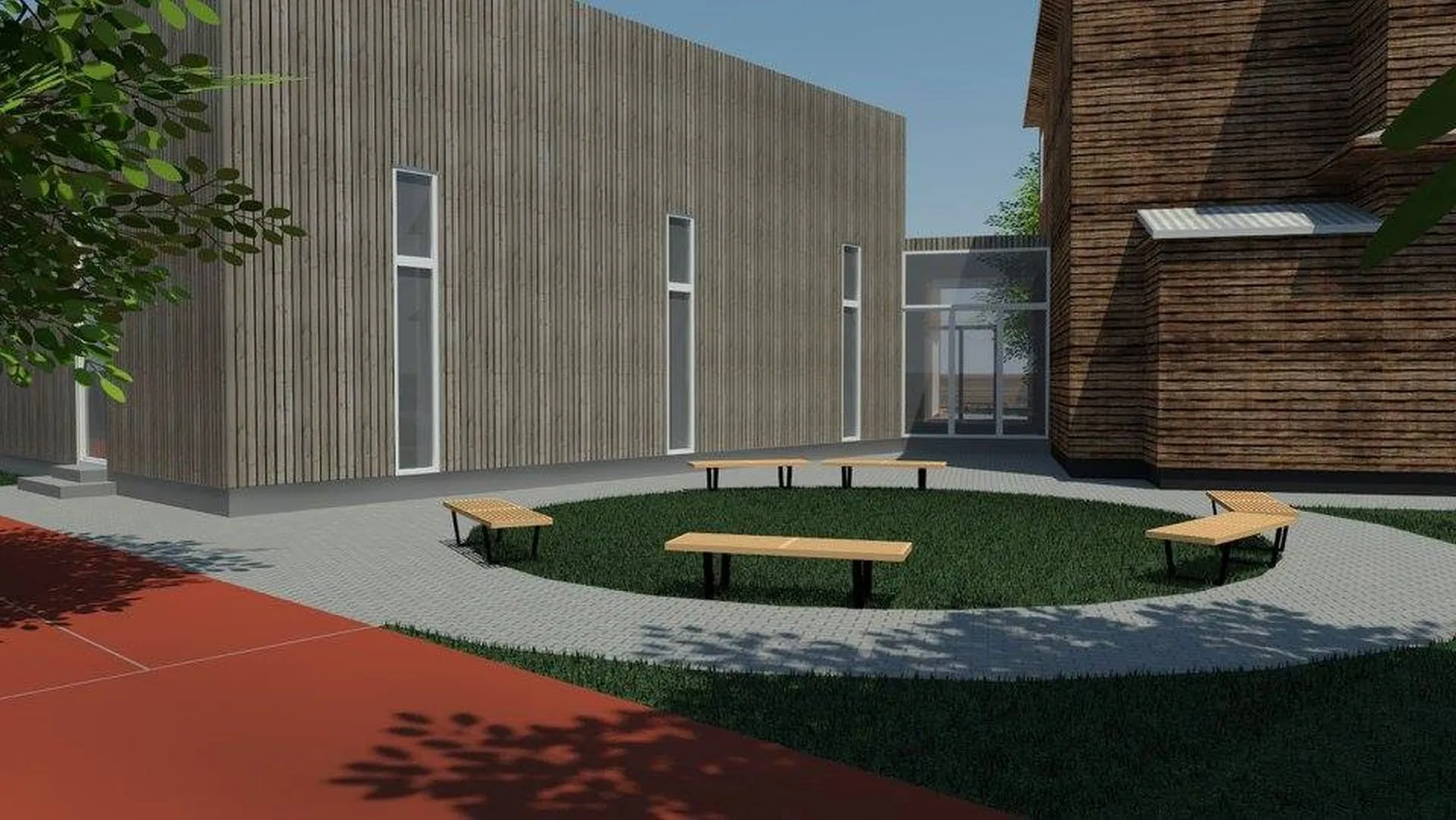 V. Bacevičiaus mokyklos vizualizacijos