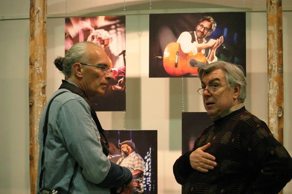 J. Danielevičius su M. K. Čiurliono dailės muziejaus  direktoriumi O. Daugeliu