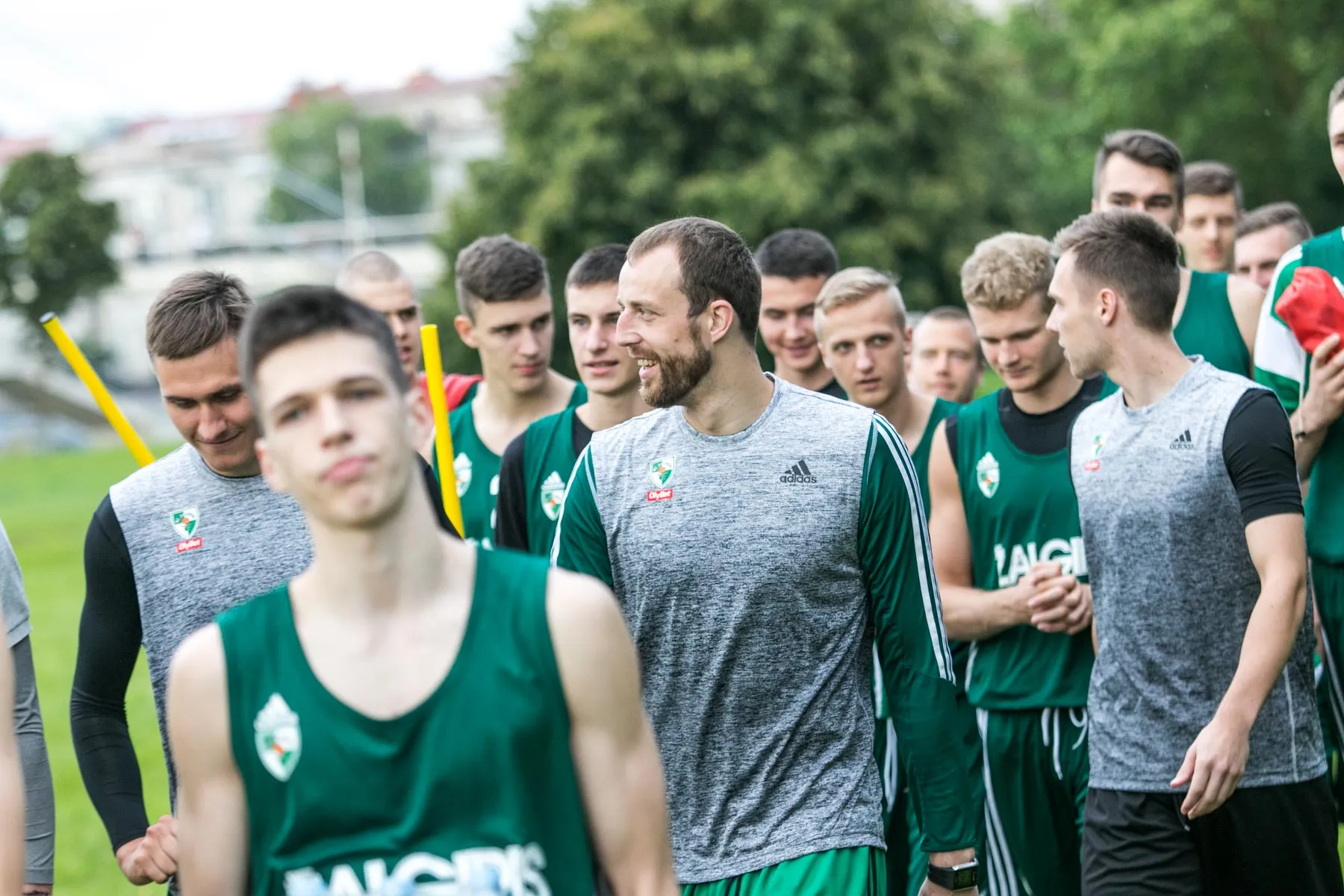 „Žalgirio" krepšininkų treniruotė Nemuno saloje