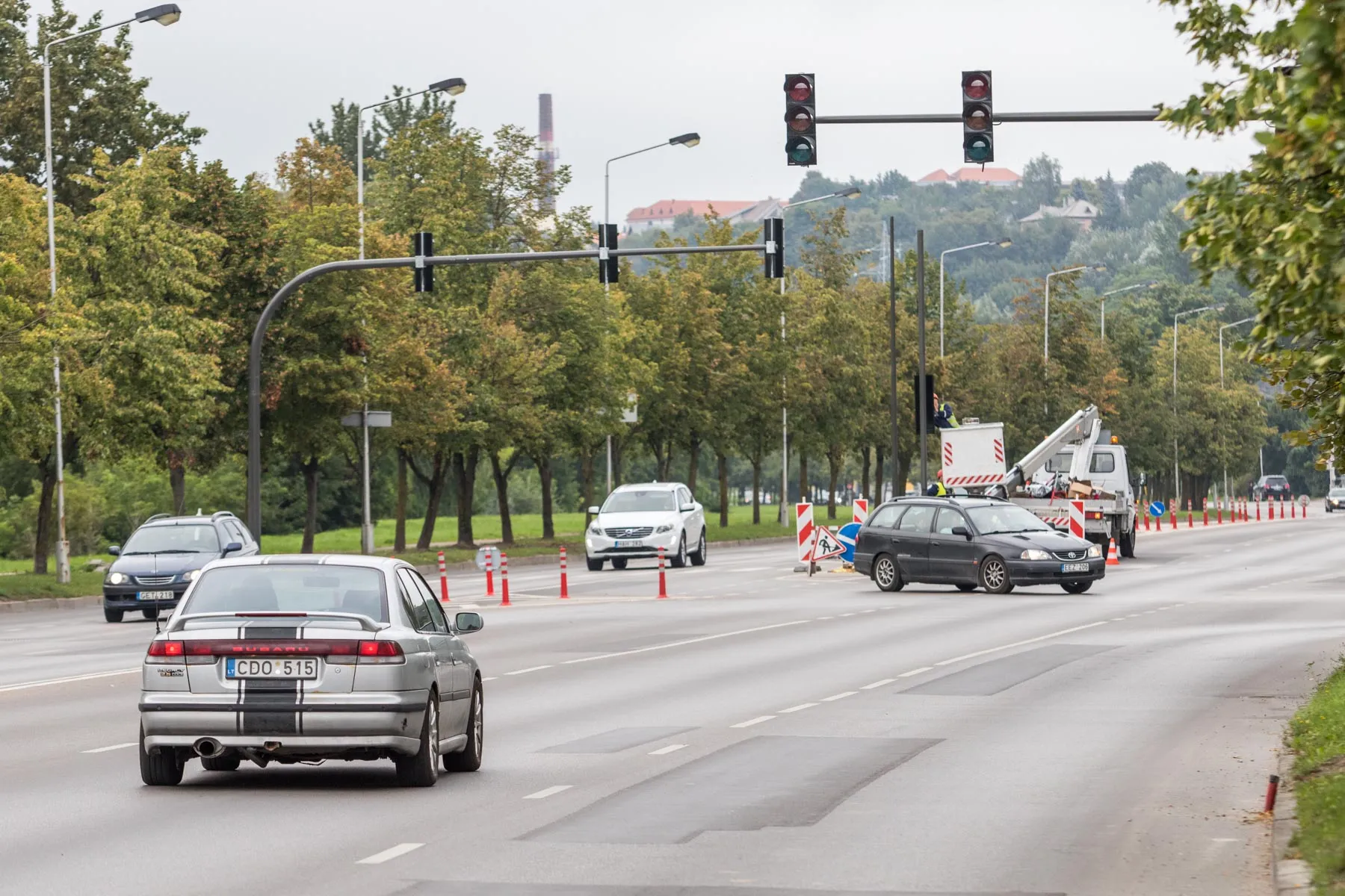 Šviesoforas Jonavos ir Kalpoko gatvėse