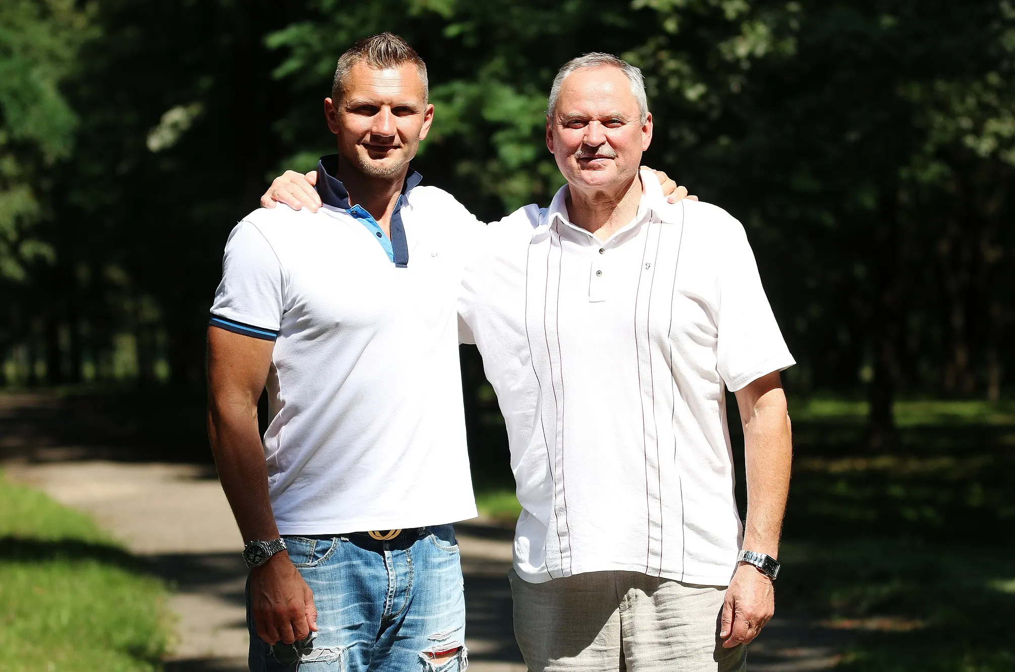 R. Kaukėnas su M. Arlausku