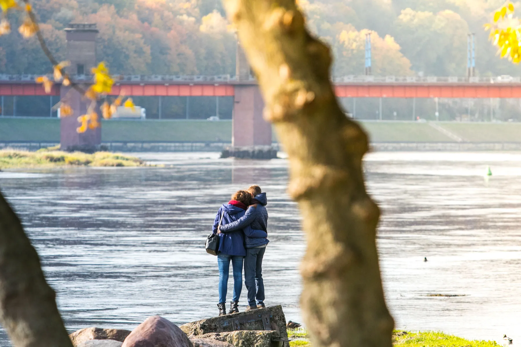 Ruduo Kaune, Apsikabinimas, Pora