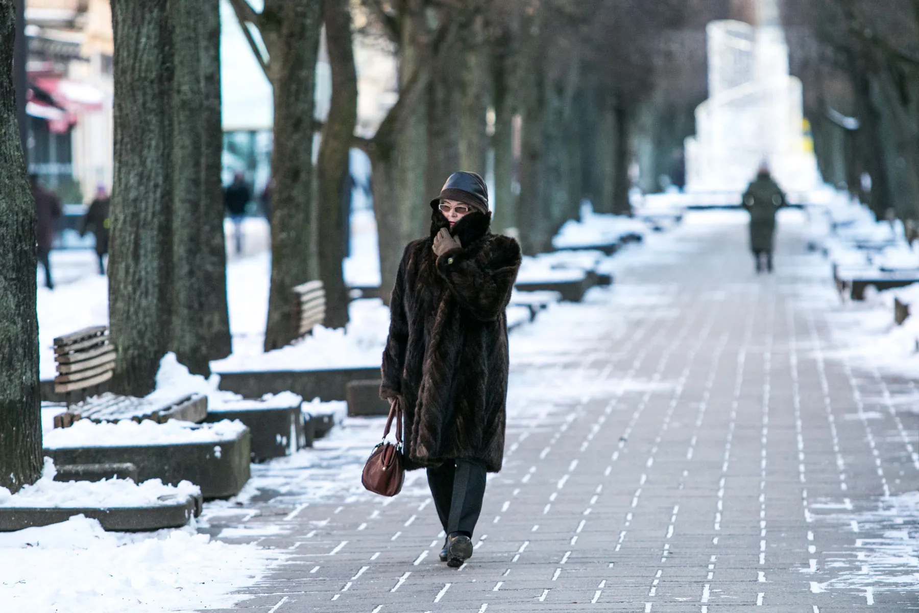 Kauniečiai šaltą žiemą