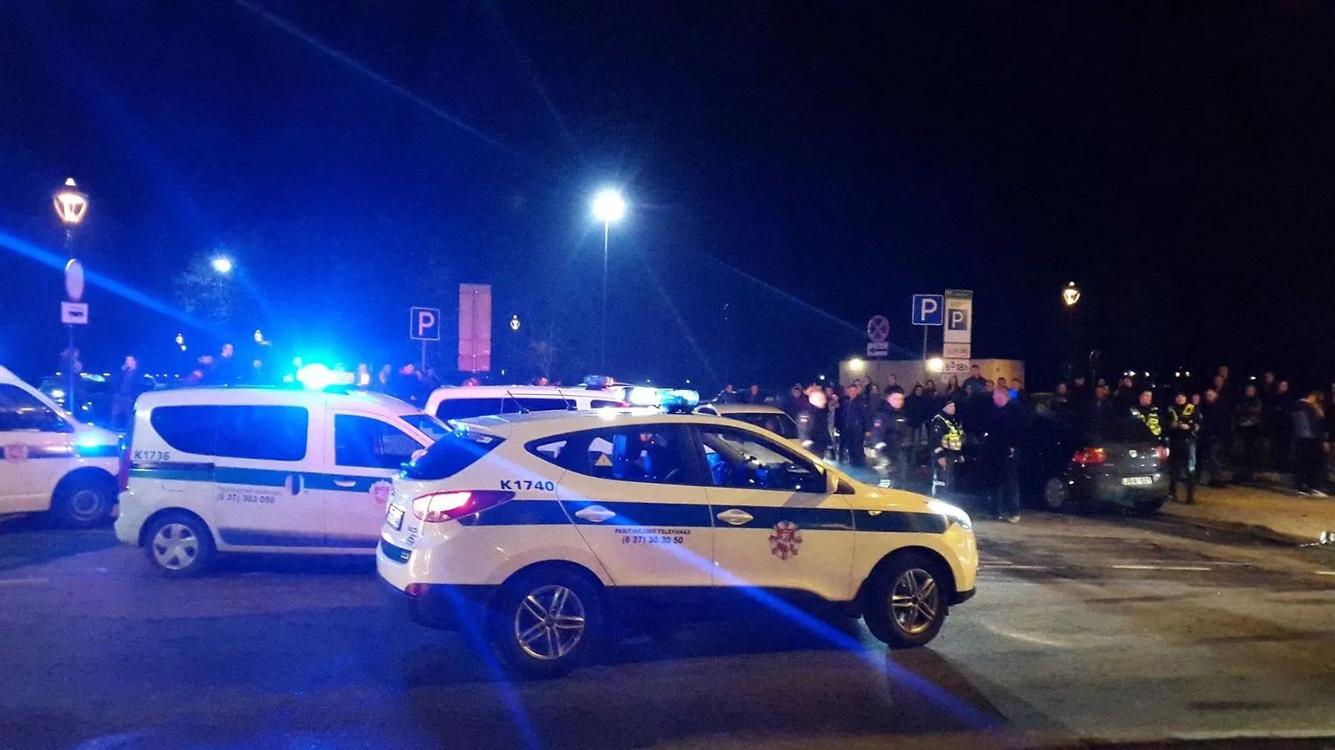 Kauno policija naktiniame Kaune