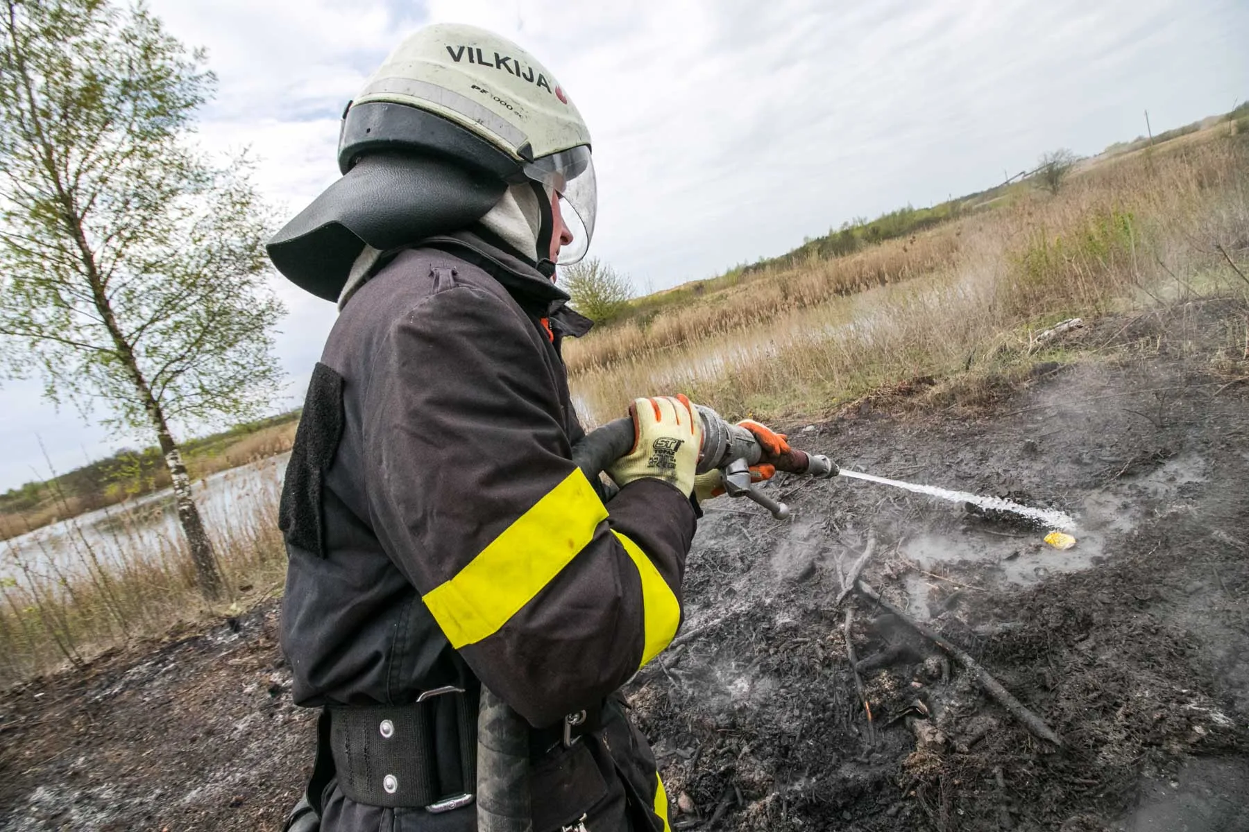 Gaisrininkų pratybos Kauno rajone