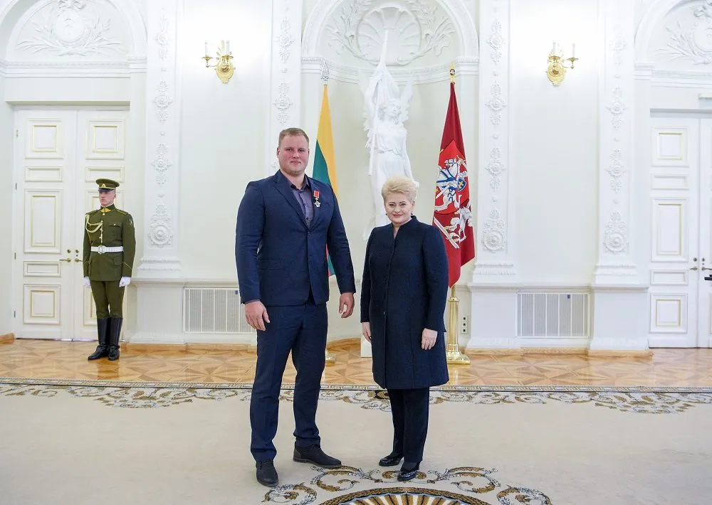 Sporto apdovanojimai prezidentūroje/A. Gudžius