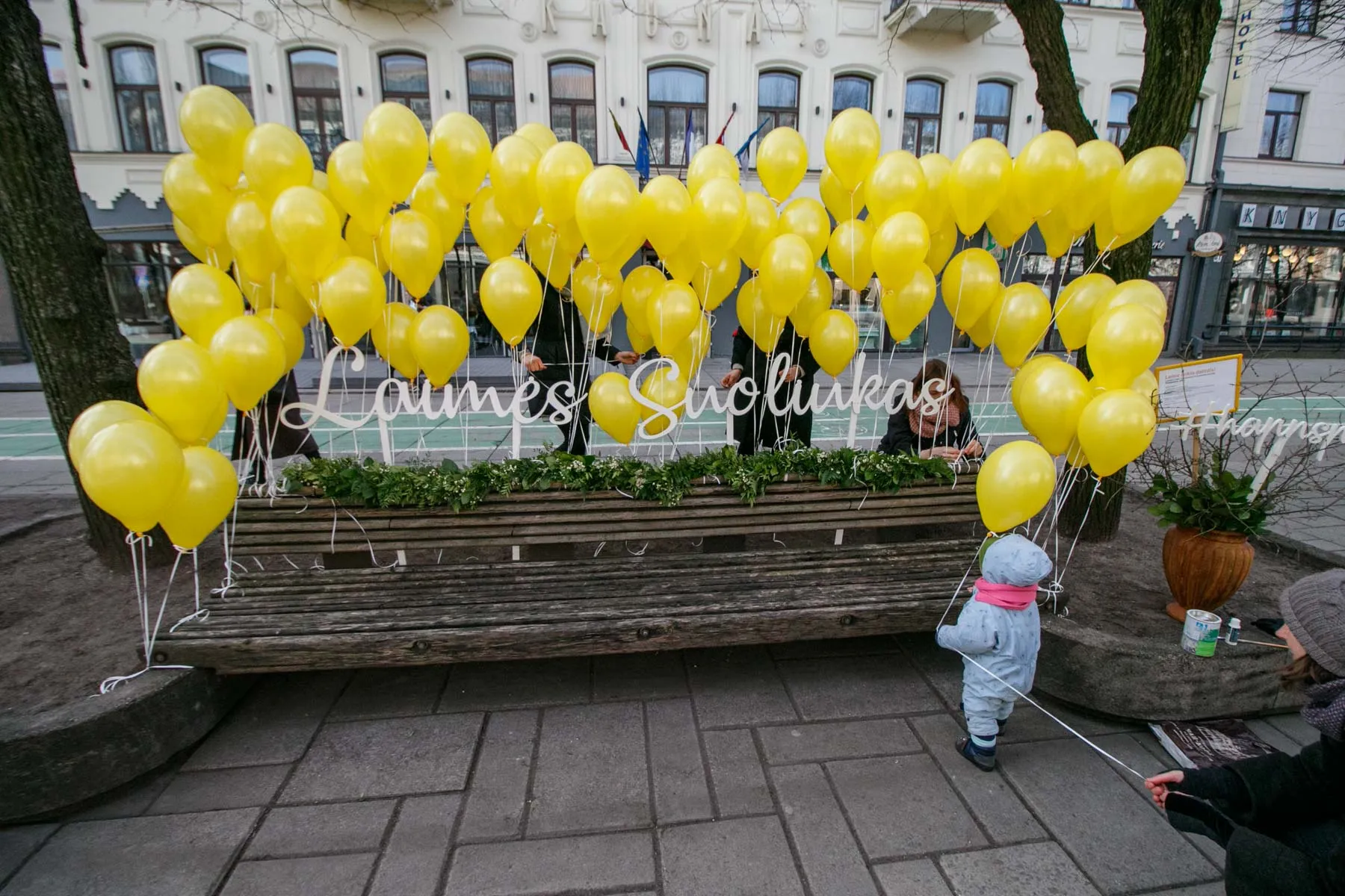 Laimės suoliukas Laisvės alėjoje