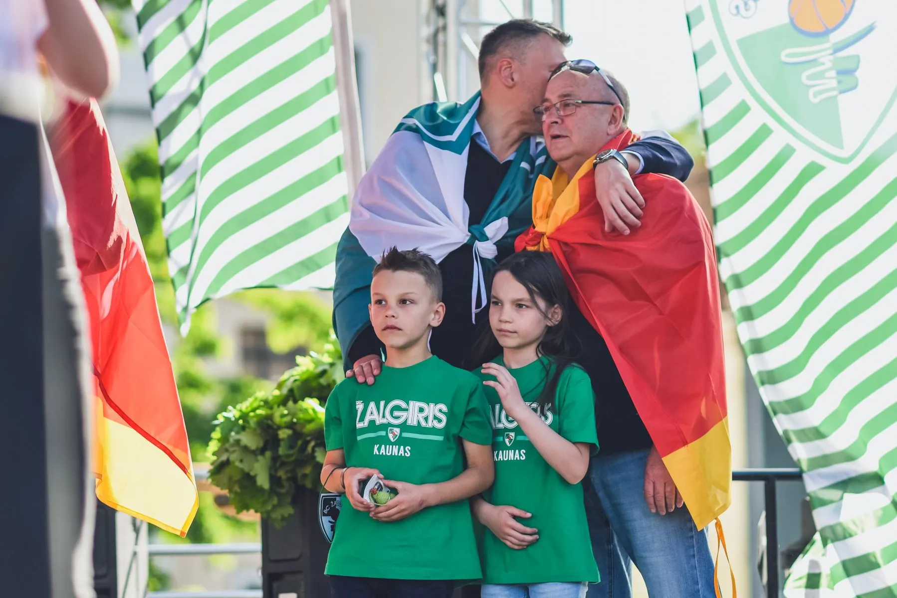 Žalgiriečių sutikimas Kauno Rotušės aikštėje