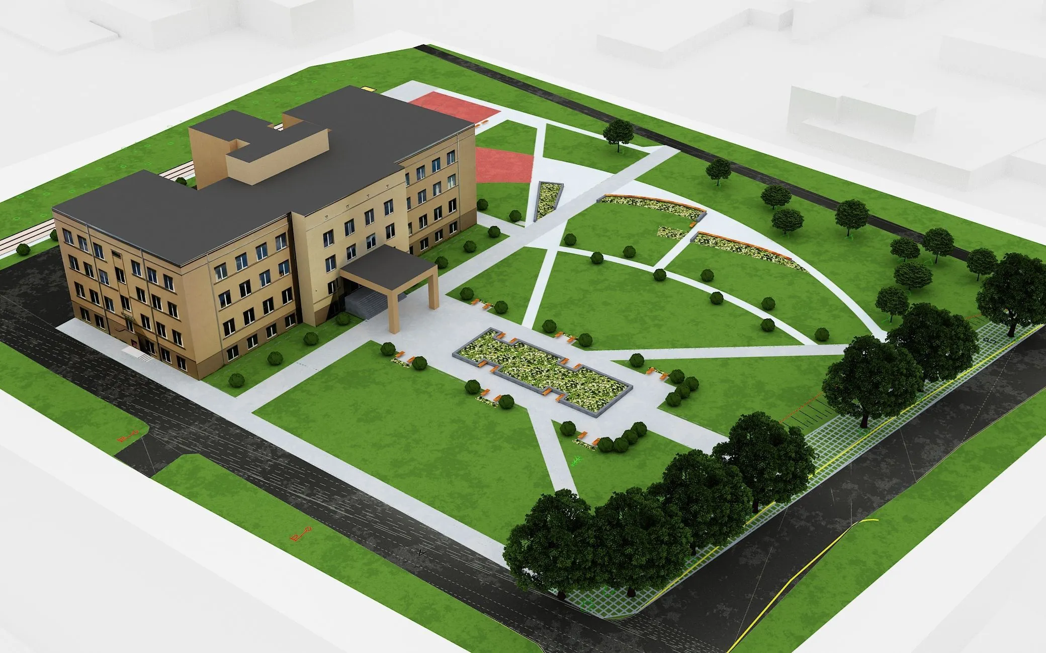 Raudondvario pradinės vizualizacija