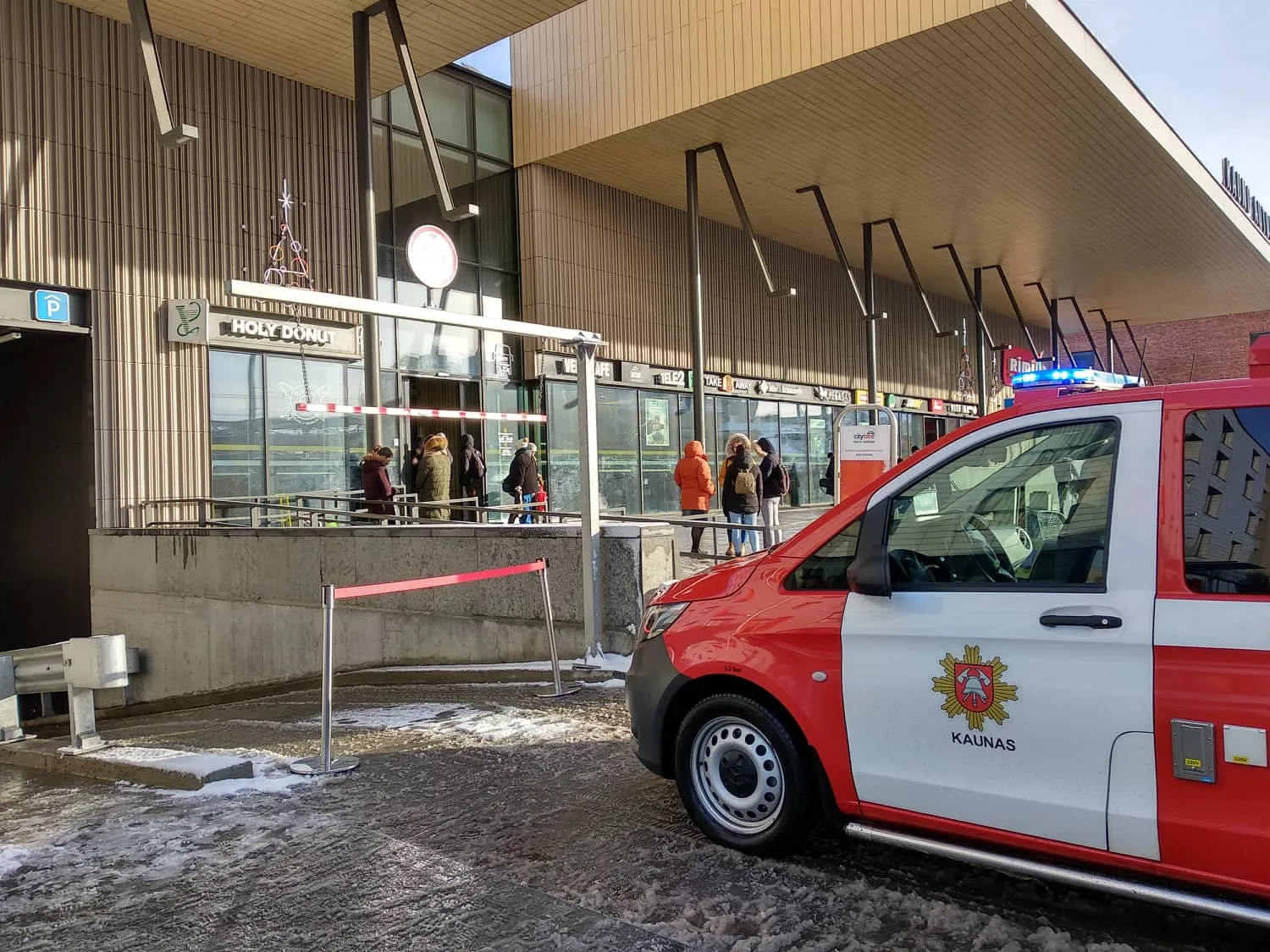 Gaisras Kauno autobusų stotyje