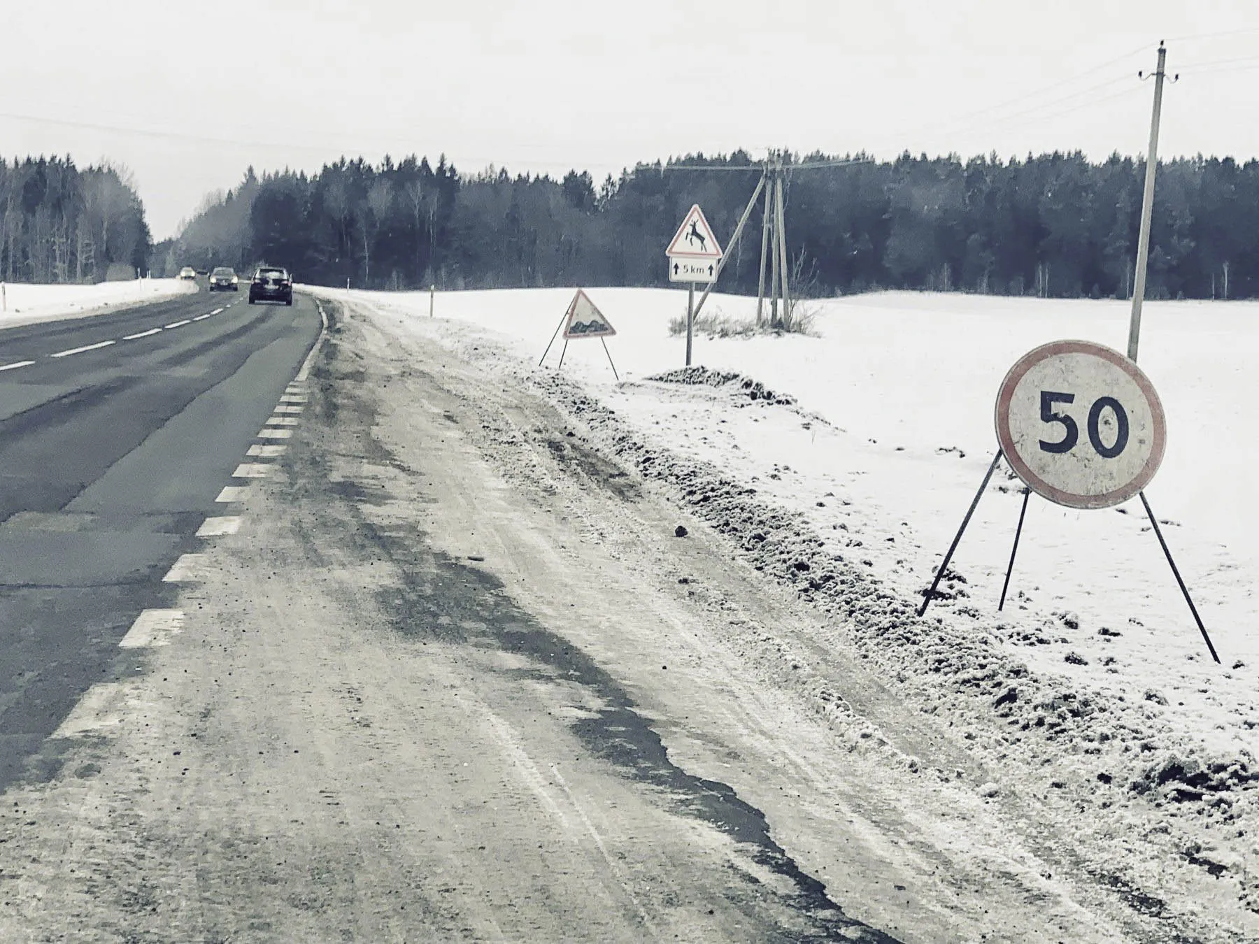 Greičio ribojimai kelyje Kaunas-Prienai-Alytus