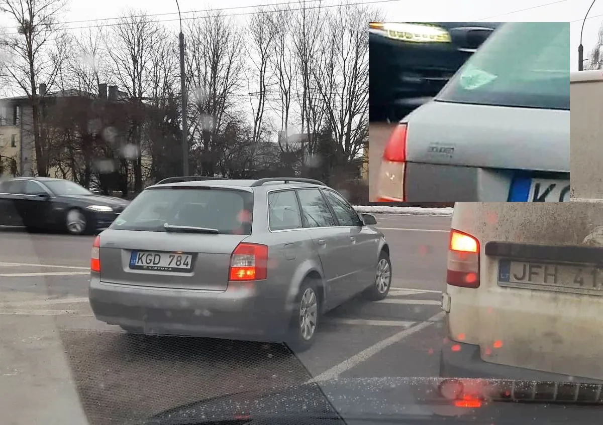 Pradedančiojo vairuotojo taisyklių pažeidimas Nuokalnės gatvėje