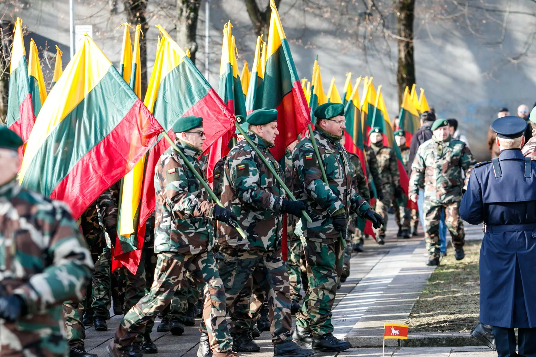 Vasario 16-osios minėjimas Vytauto Didžiojo karo muziejaus sodelyje