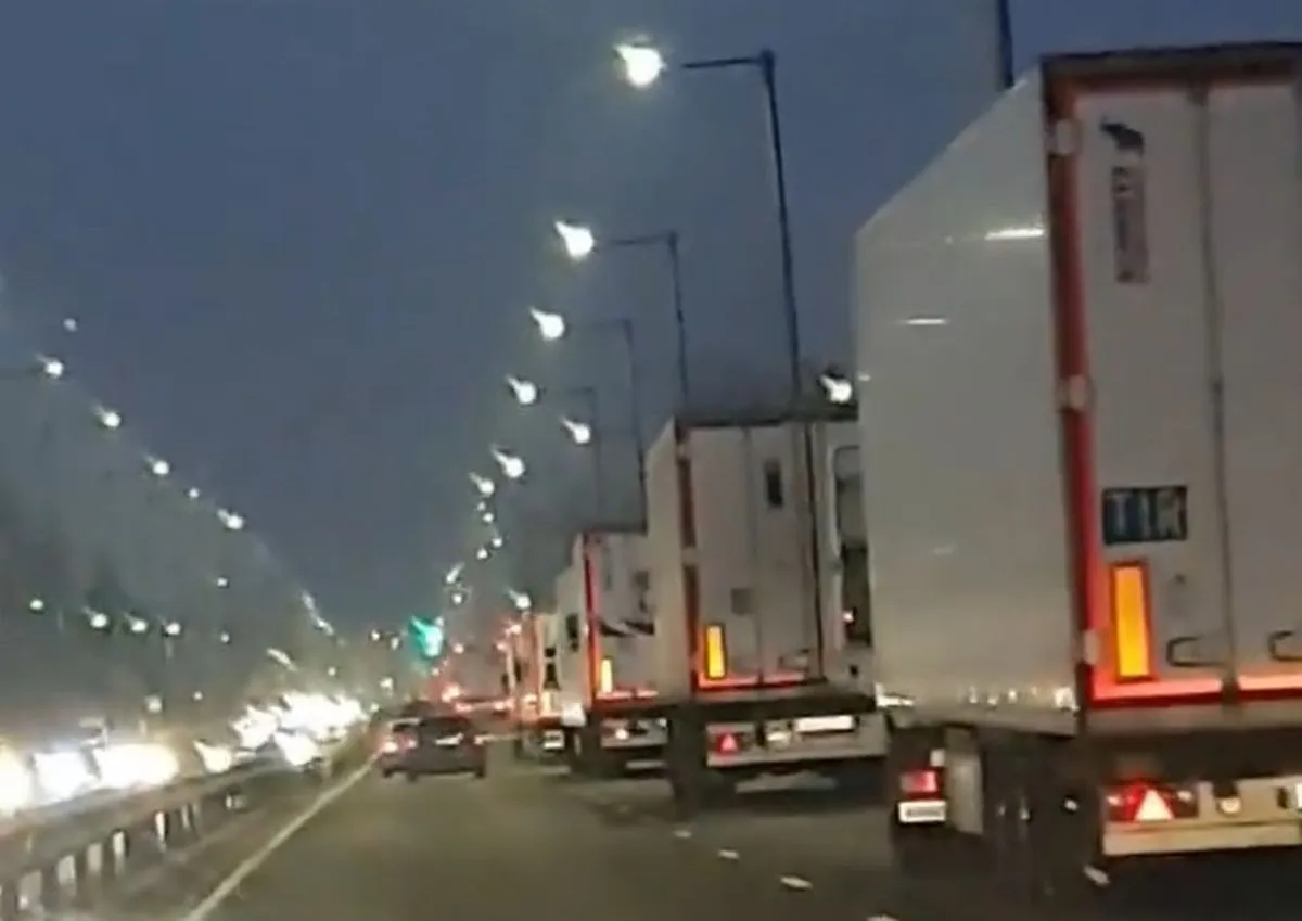 Vilkikų spūstis Karmėlavoje