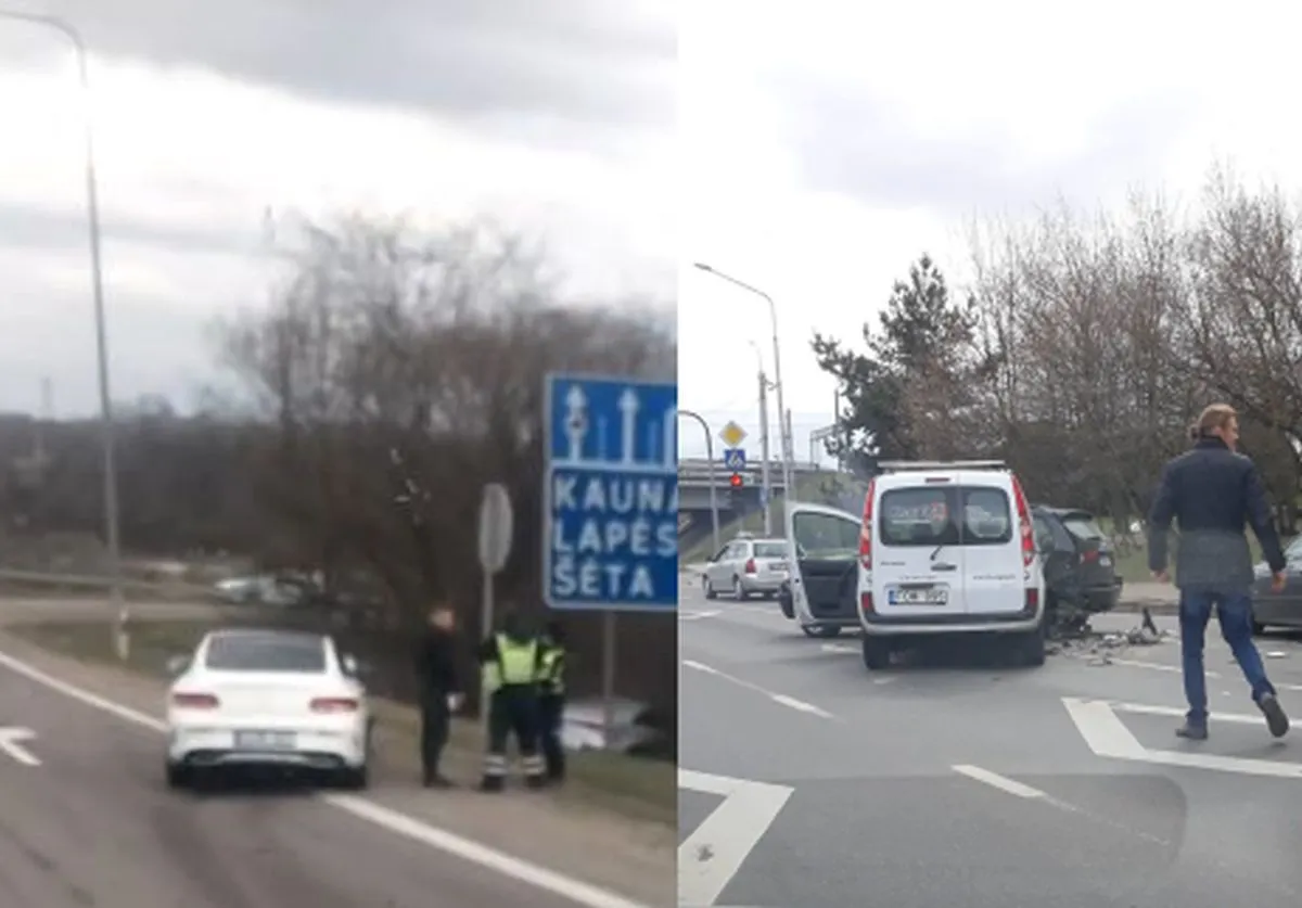 Avarija Islandijos plente ir Neries krantinėje