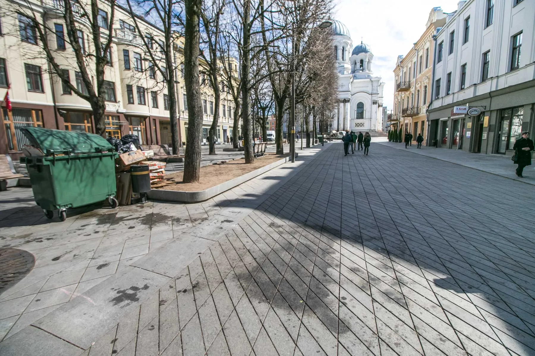 Laisvės alėjos grindinys po mugės