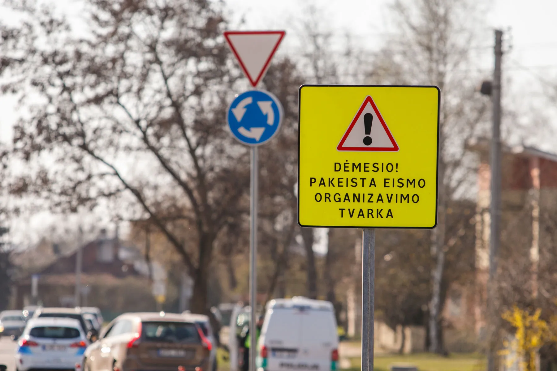Kėdainių ir Tilžės gatvių sankryžoje įrengtas žiedas