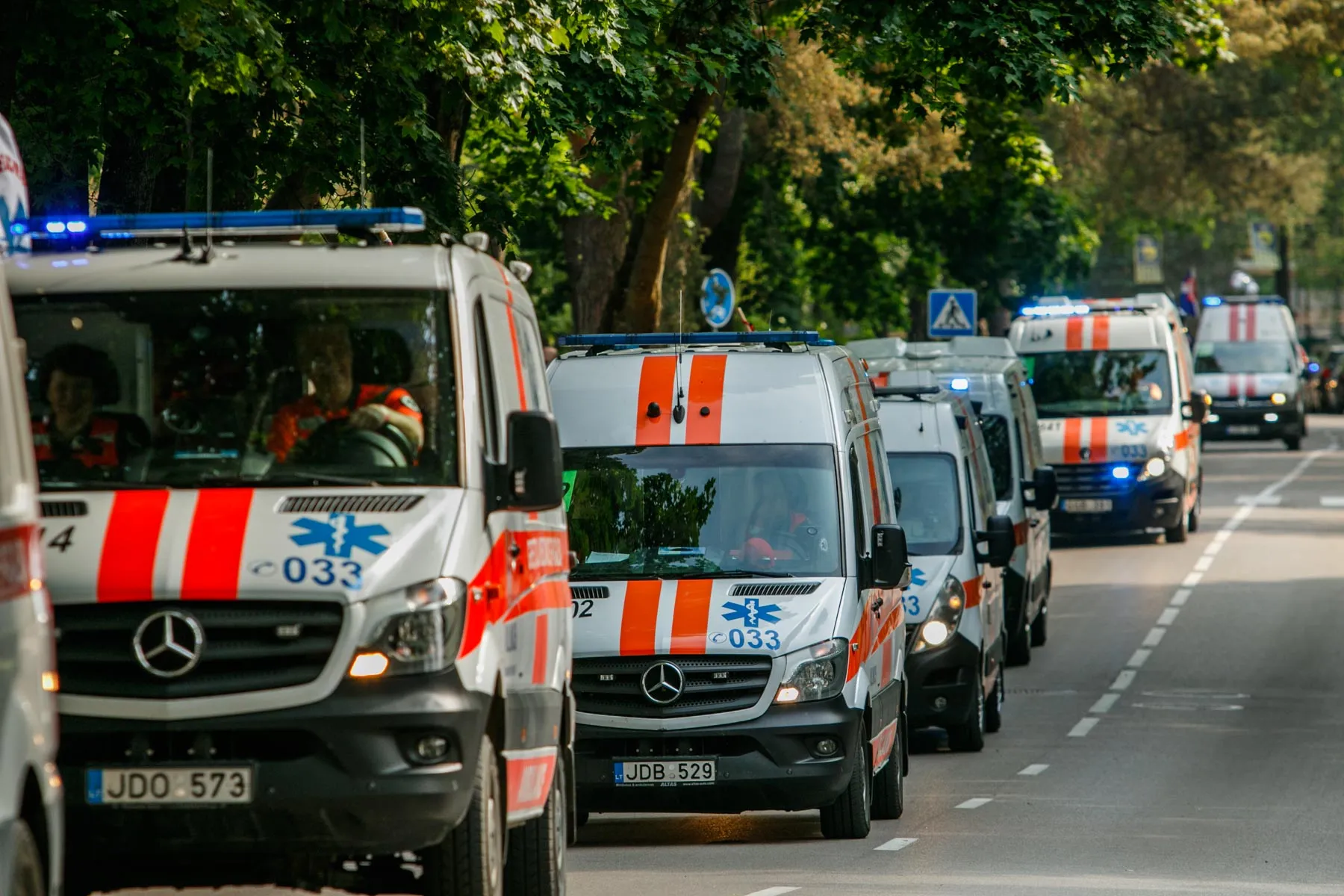 Greitosios medicinos pagalbos automobilių paradas