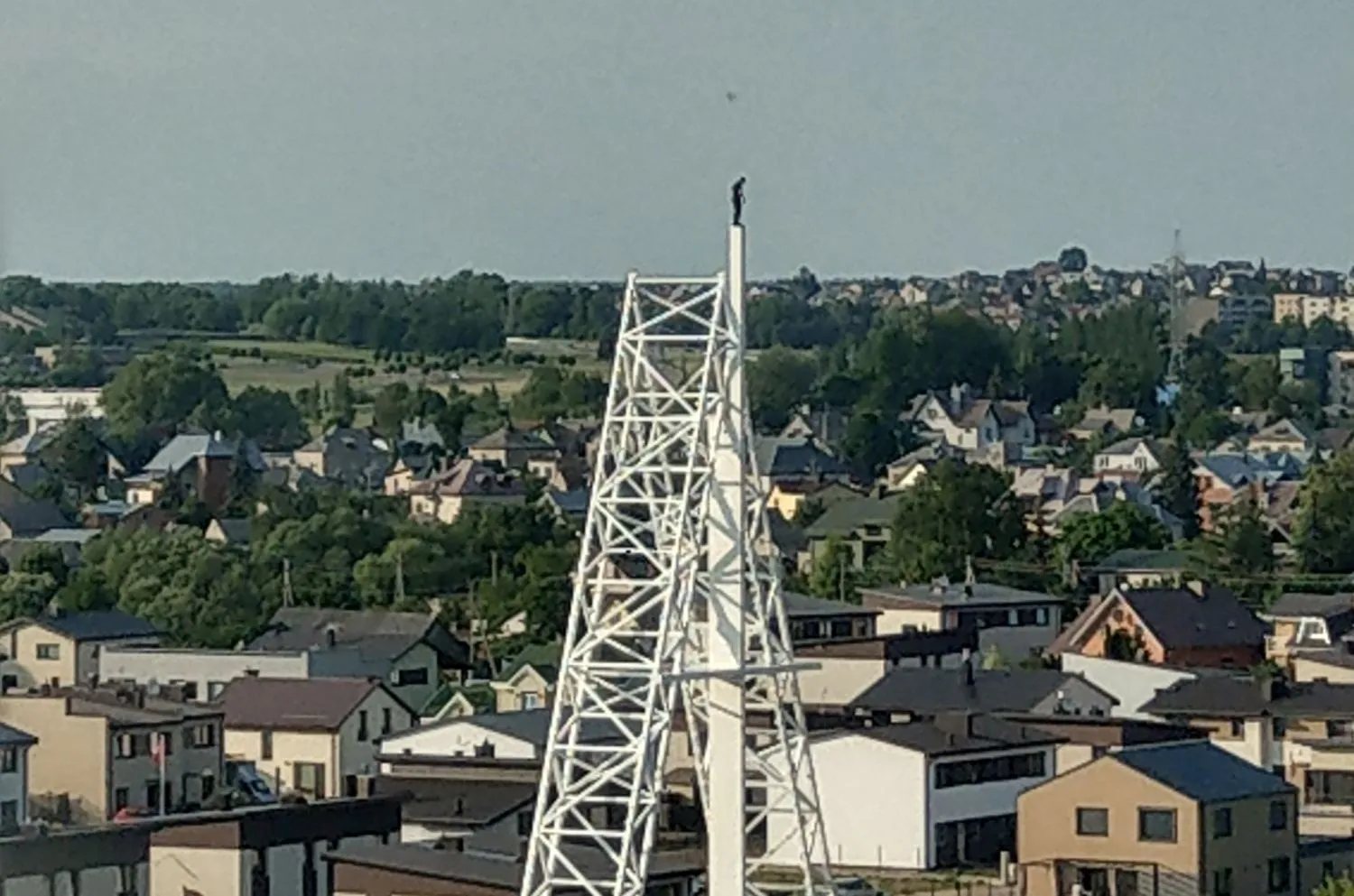 Ant didžiausio kryžiaus Lietuvoje užsiropštė žmogus