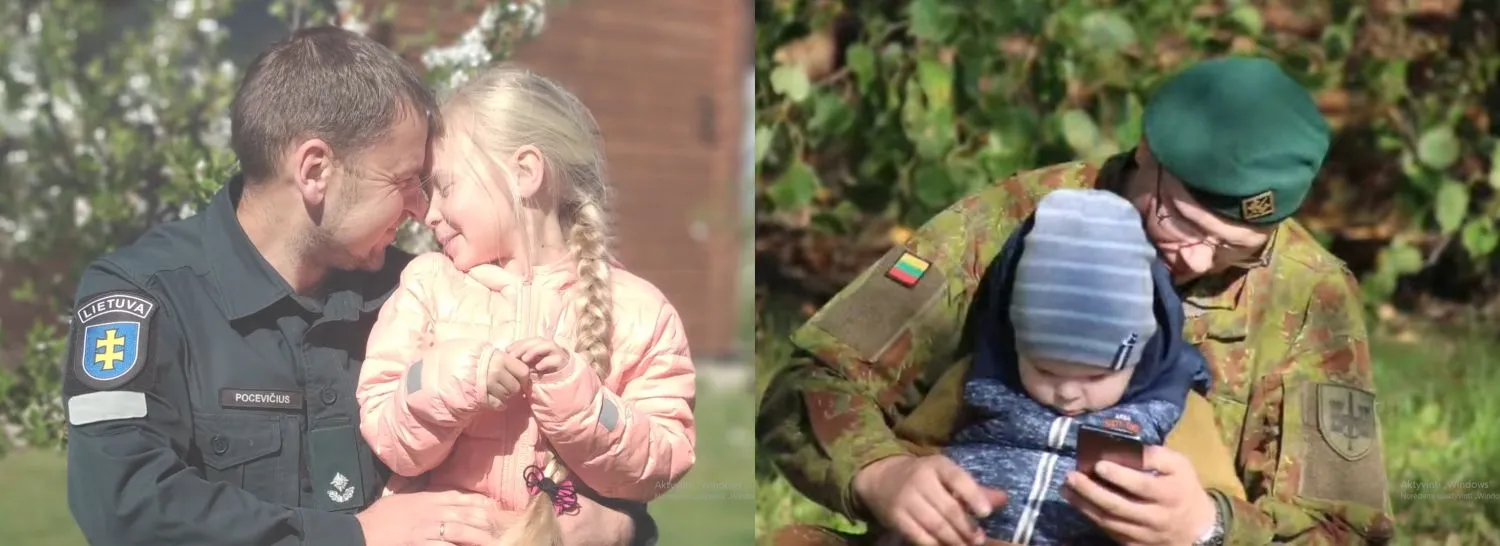 Karių ir pareigūnų sveikinimas Tėvo dienos proga