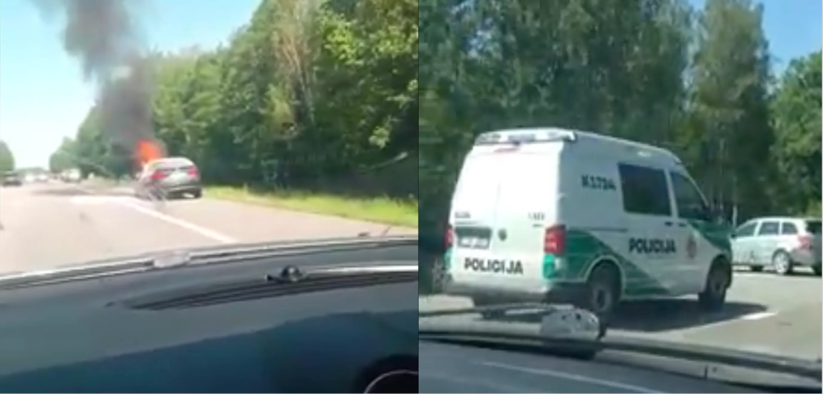 Avarijos autostradoje Kaunas–Klaipėda