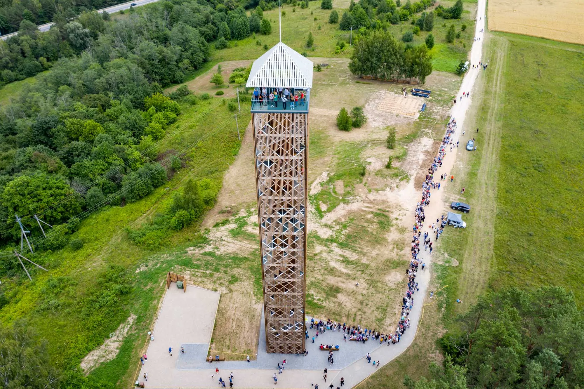 Eilės prie Birštono apžvalgos bokšto