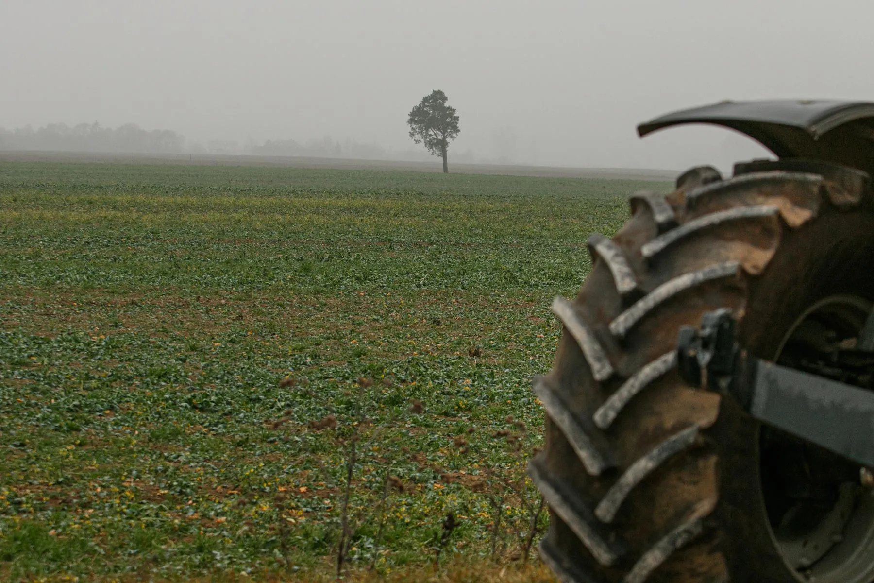 Protestuojantys ūkininkai Kauno rajone