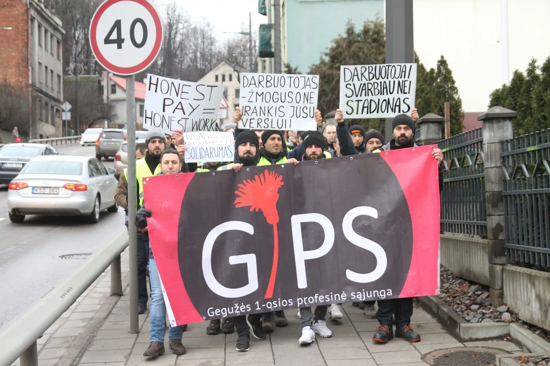 Turkų darbininkų protesto eitynės Kaune