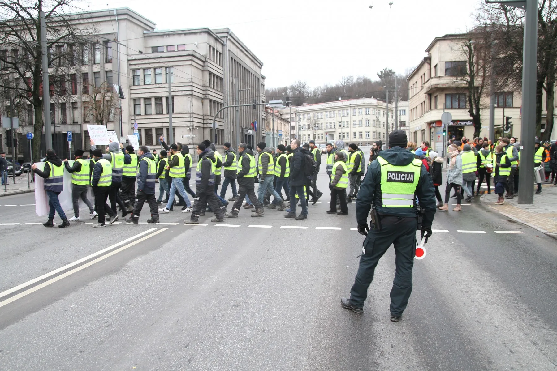 Turkų darbininkų protesto eitynės Kaune